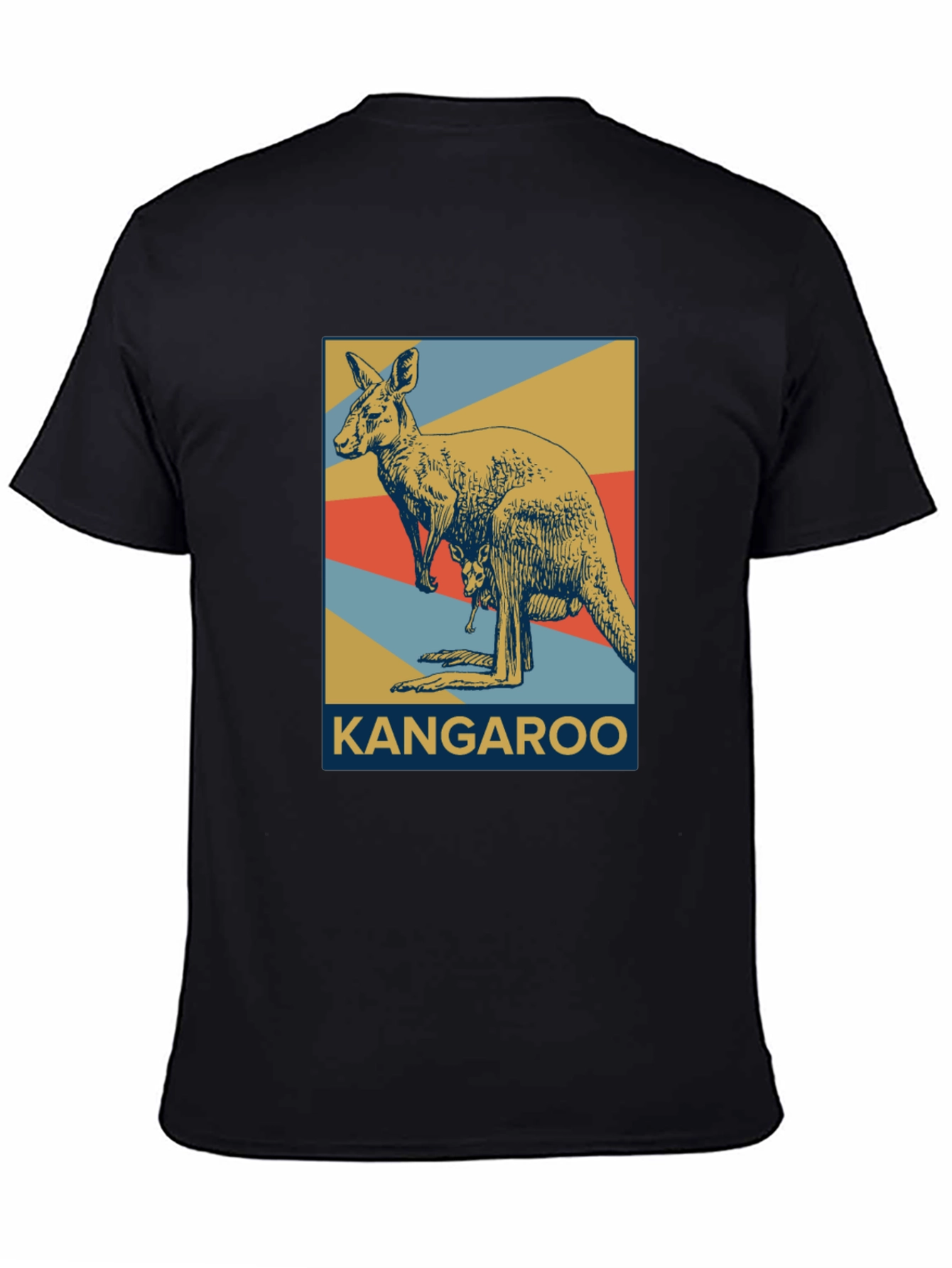 Kangaroo Graphic Tee - Retro Australian Wildlife Design