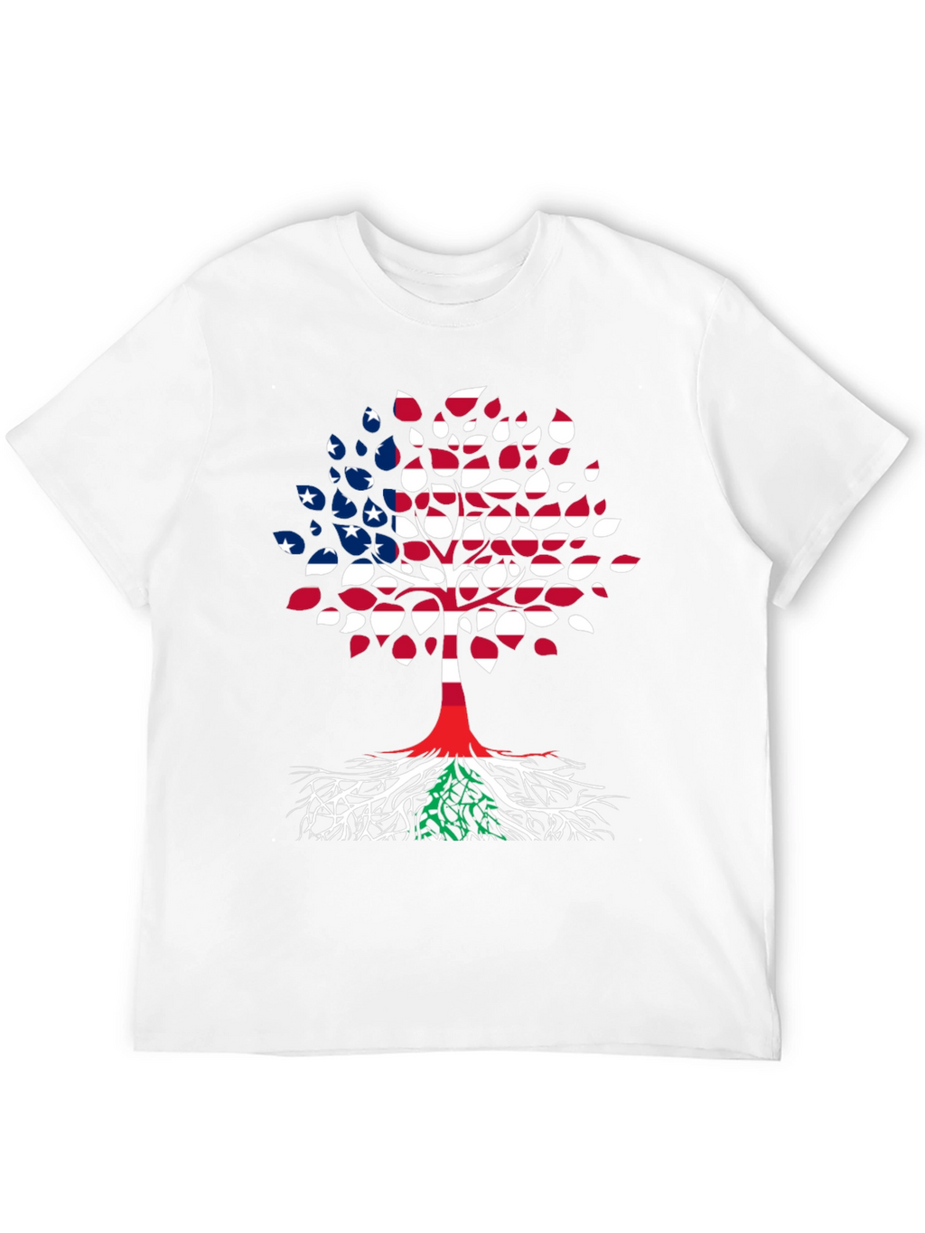 USA Lebanon Flag Tree T-Shirt