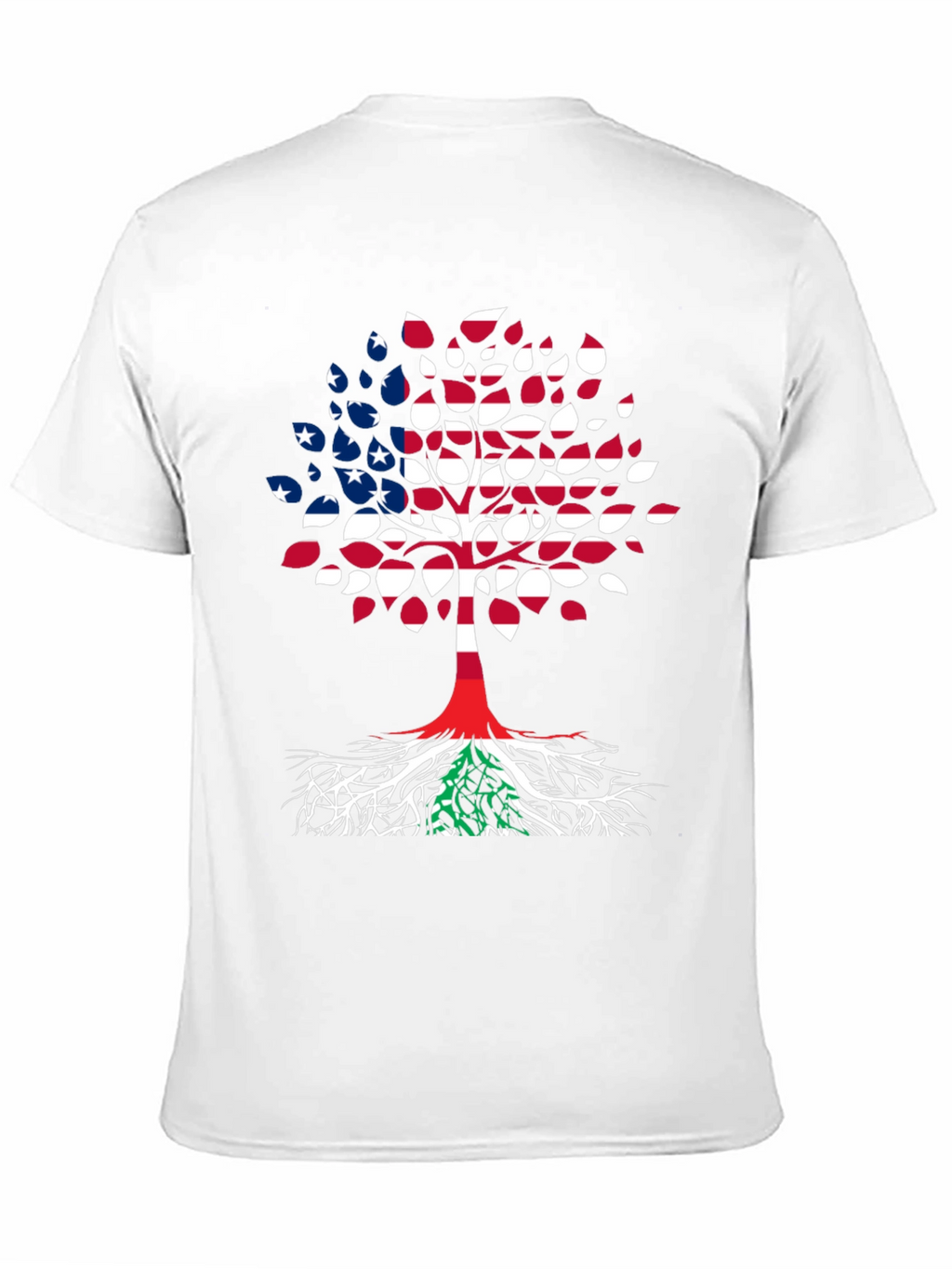 USA Lebanon Flag Tree T-Shirt