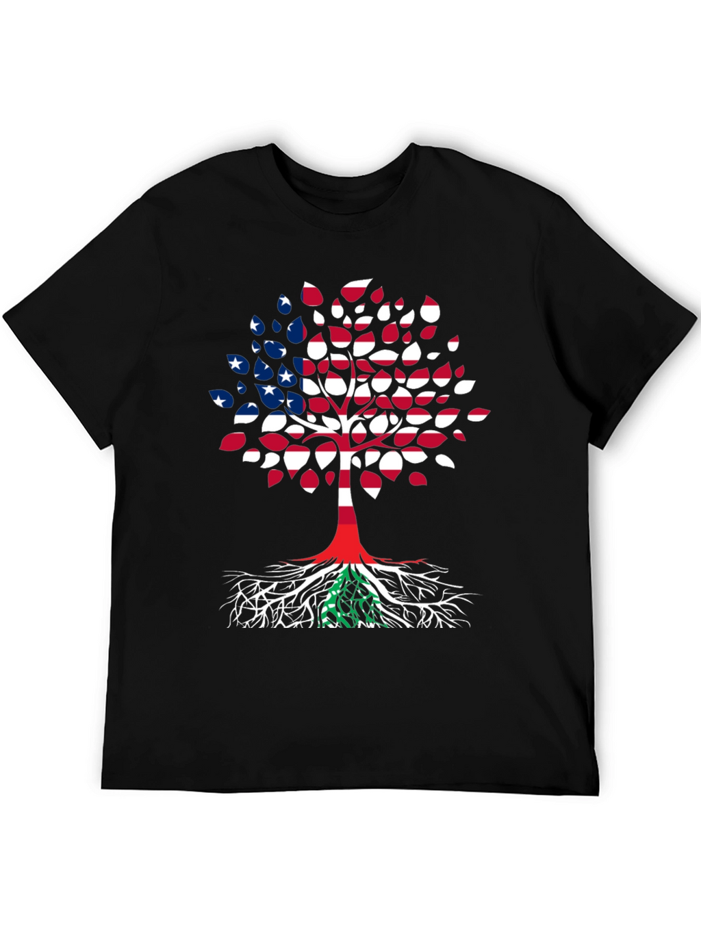 USA Lebanon Flag Tree T-Shirt