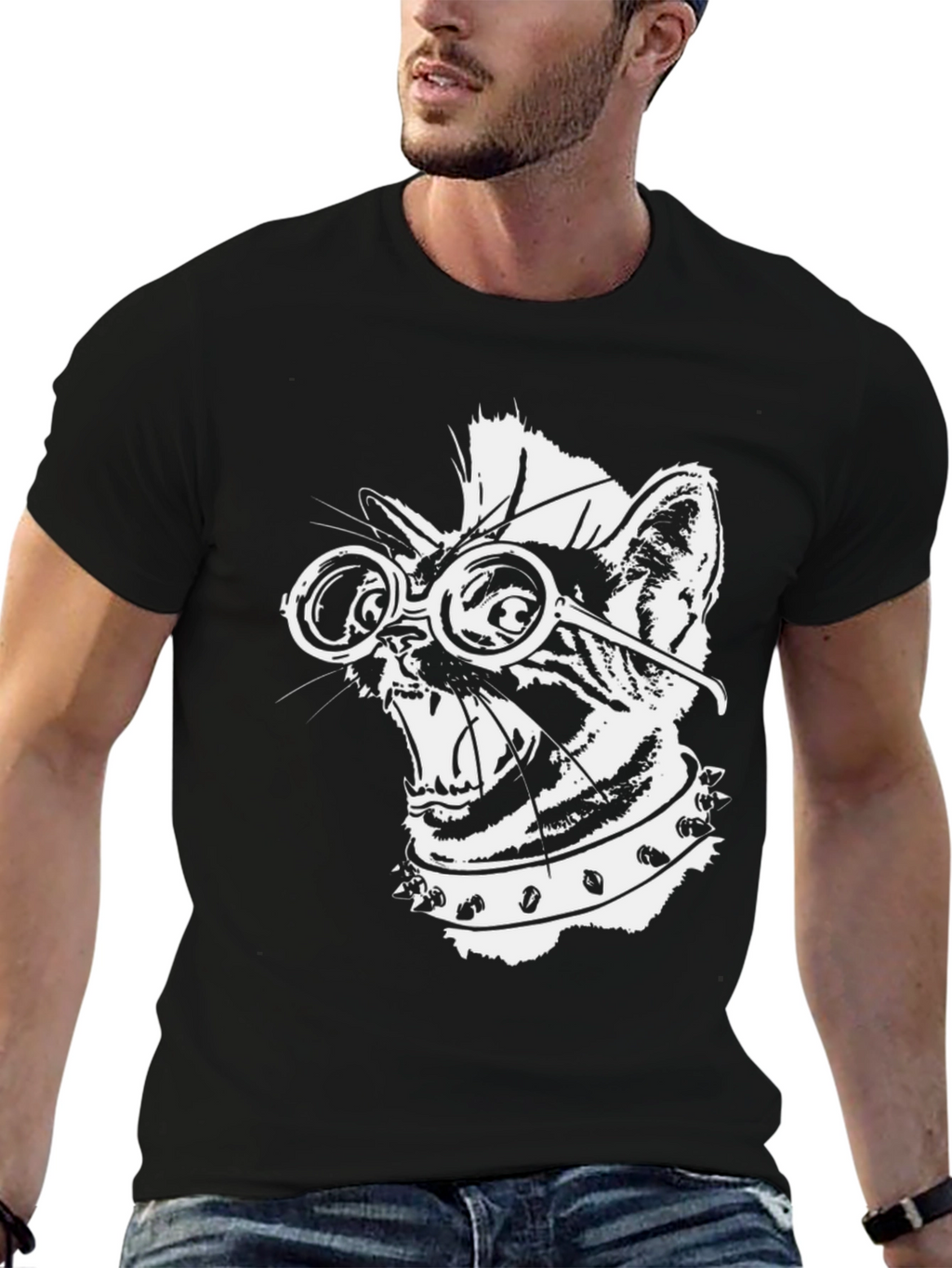 Punk Rock Cat T-Shirt