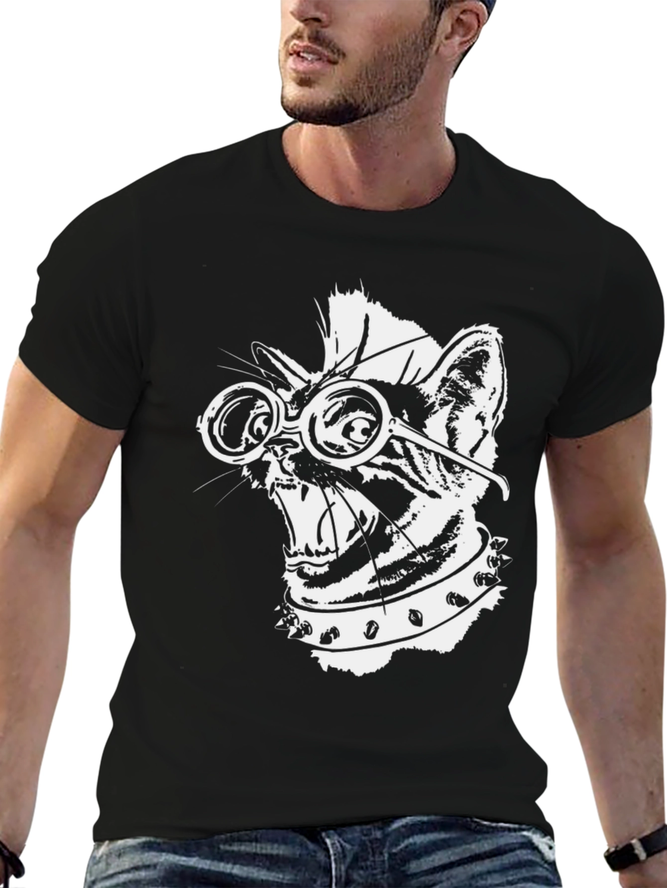 Punk Rock Cat T-Shirt