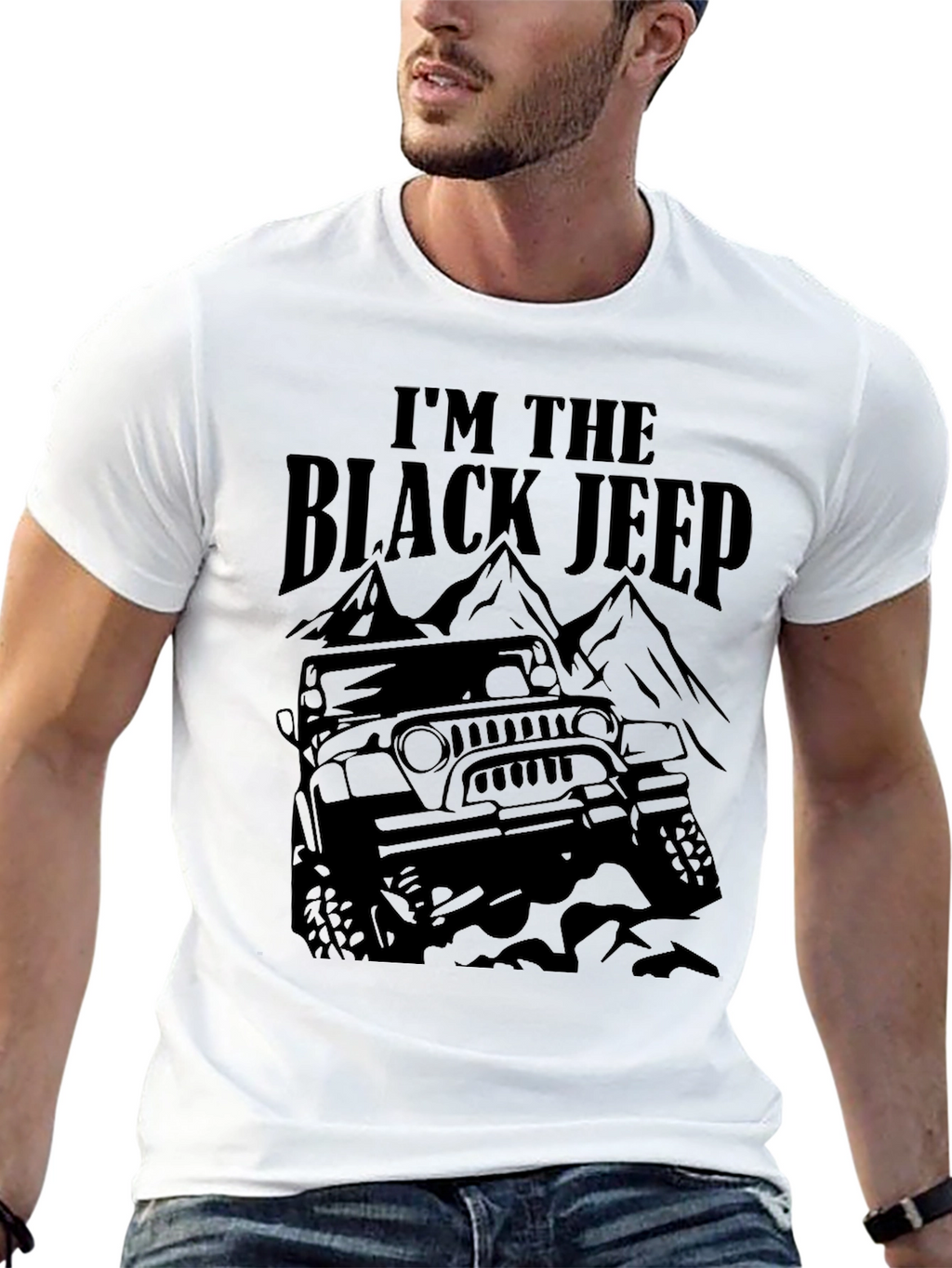 Im The Black Jeep Graphic T-Shirt