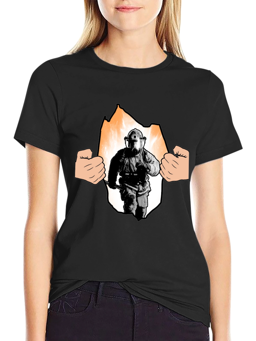 Firefighter T-Shirt - Hero Inside Graphic Tee