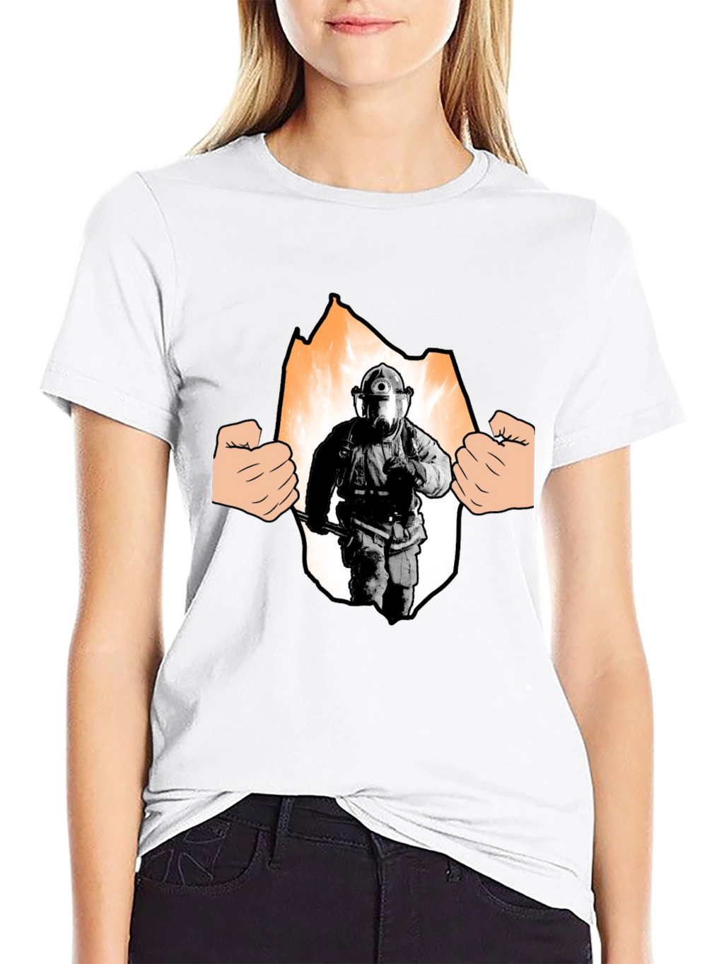 Firefighter T-Shirt - Hero Inside Graphic Tee