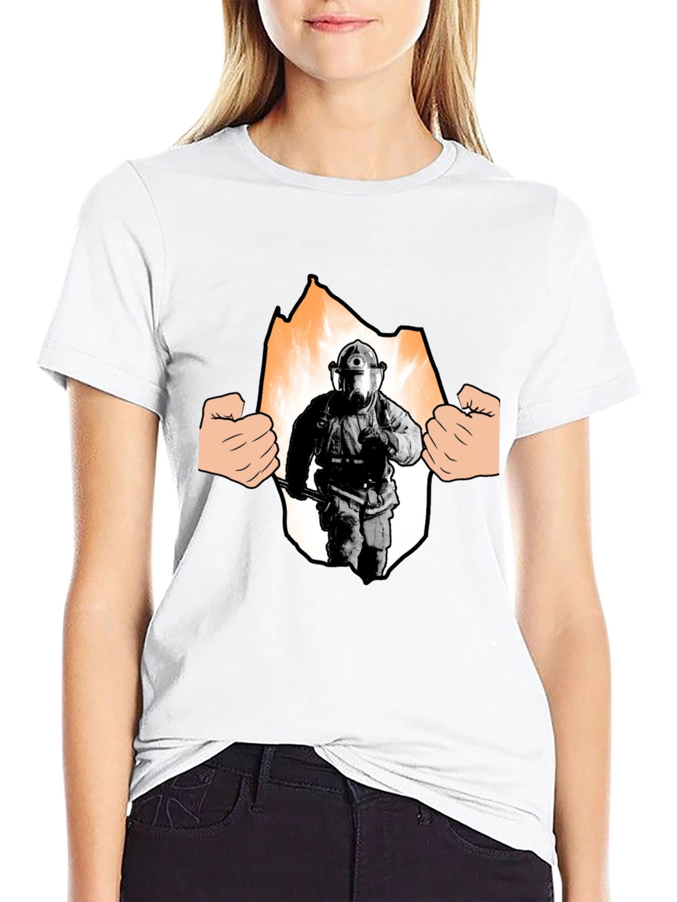 Firefighter T-Shirt - Hero Inside Graphic Tee