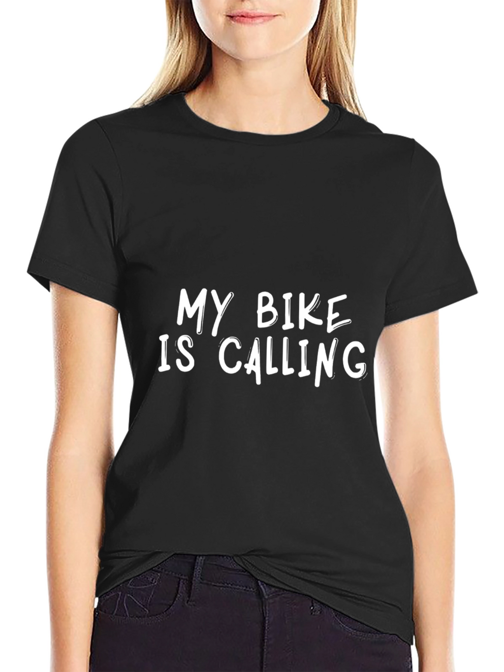 My Bike is Calling T-Shirt | Black Cotton Tee