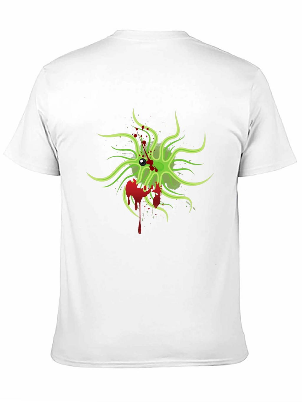 Mens Black T-Shirt with Green Monster Graphic