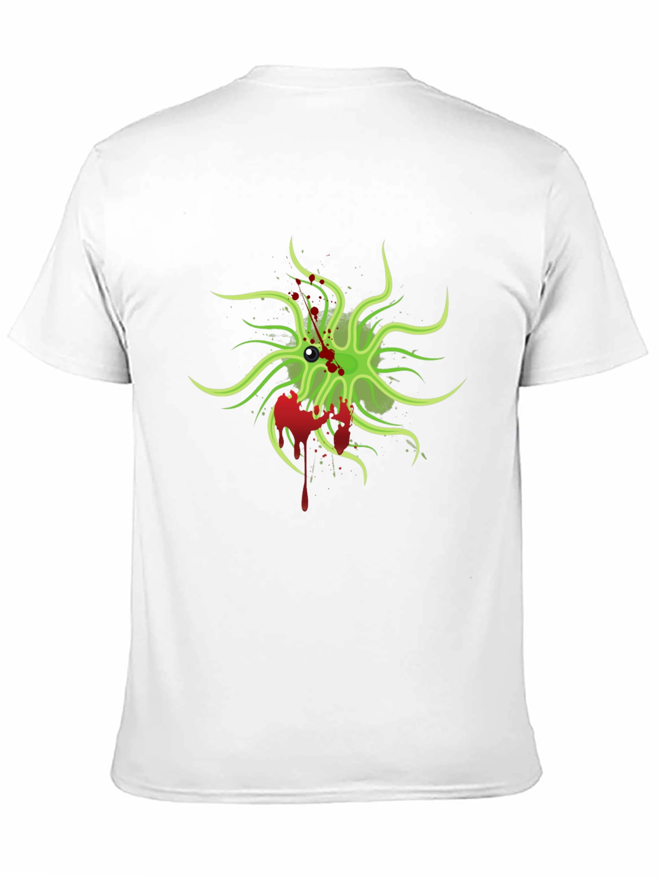 Mens Black T-Shirt with Green Monster Graphic