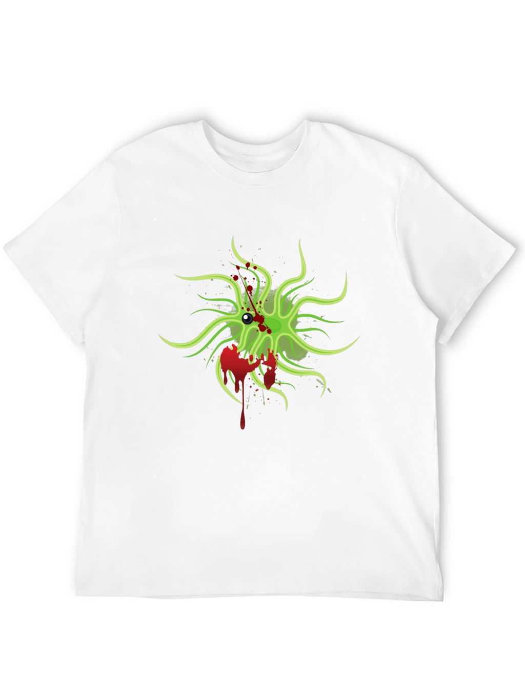 Mens Black T-Shirt with Green Monster Graphic