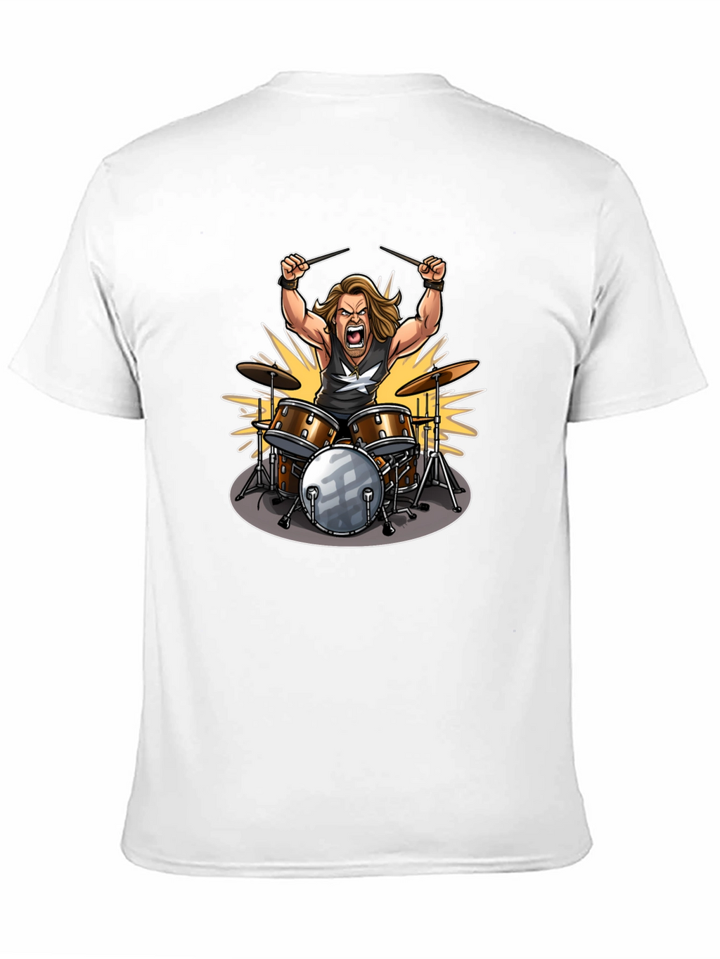 Drummer Graphic Tee - Rock Star Design
