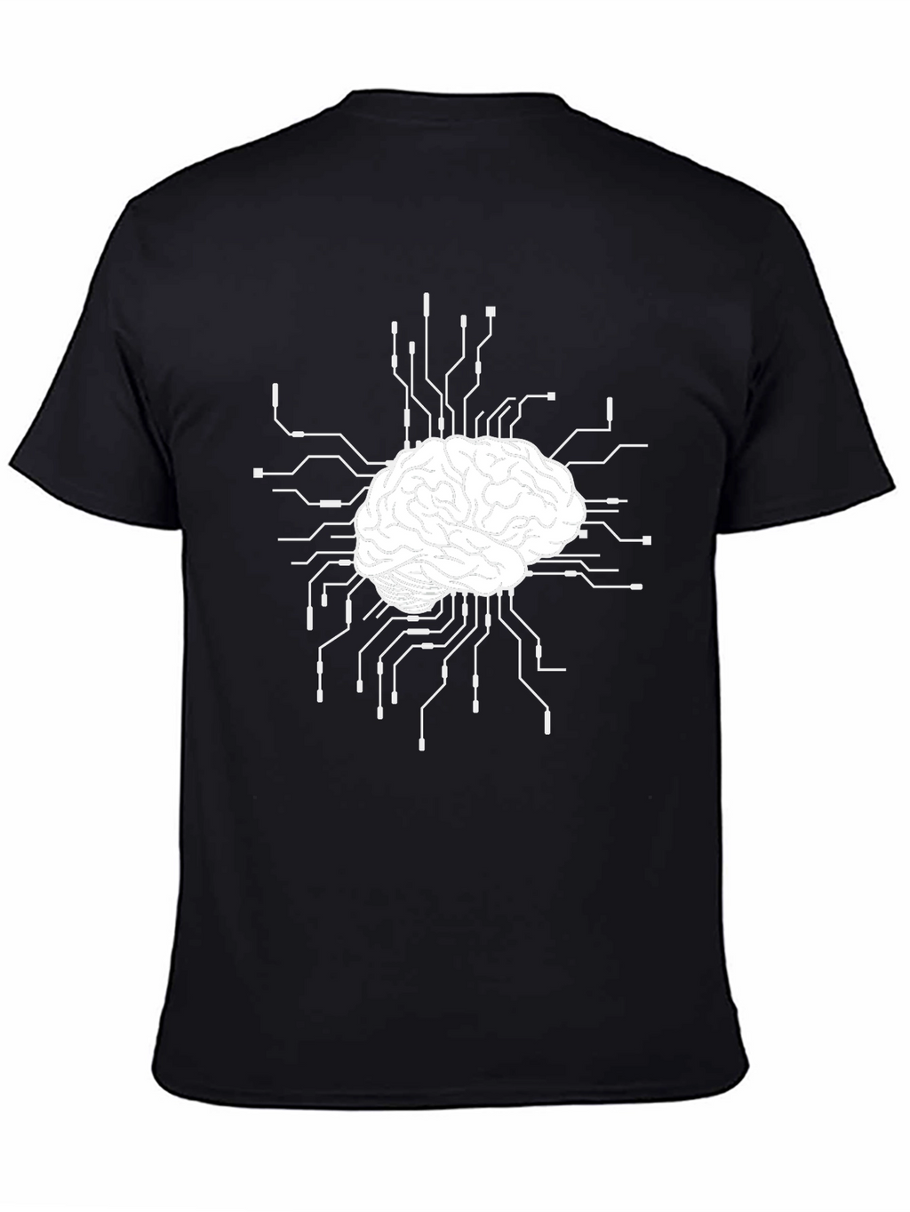 Brain Circuit T-Shirt - Black Cotton Blend Tee