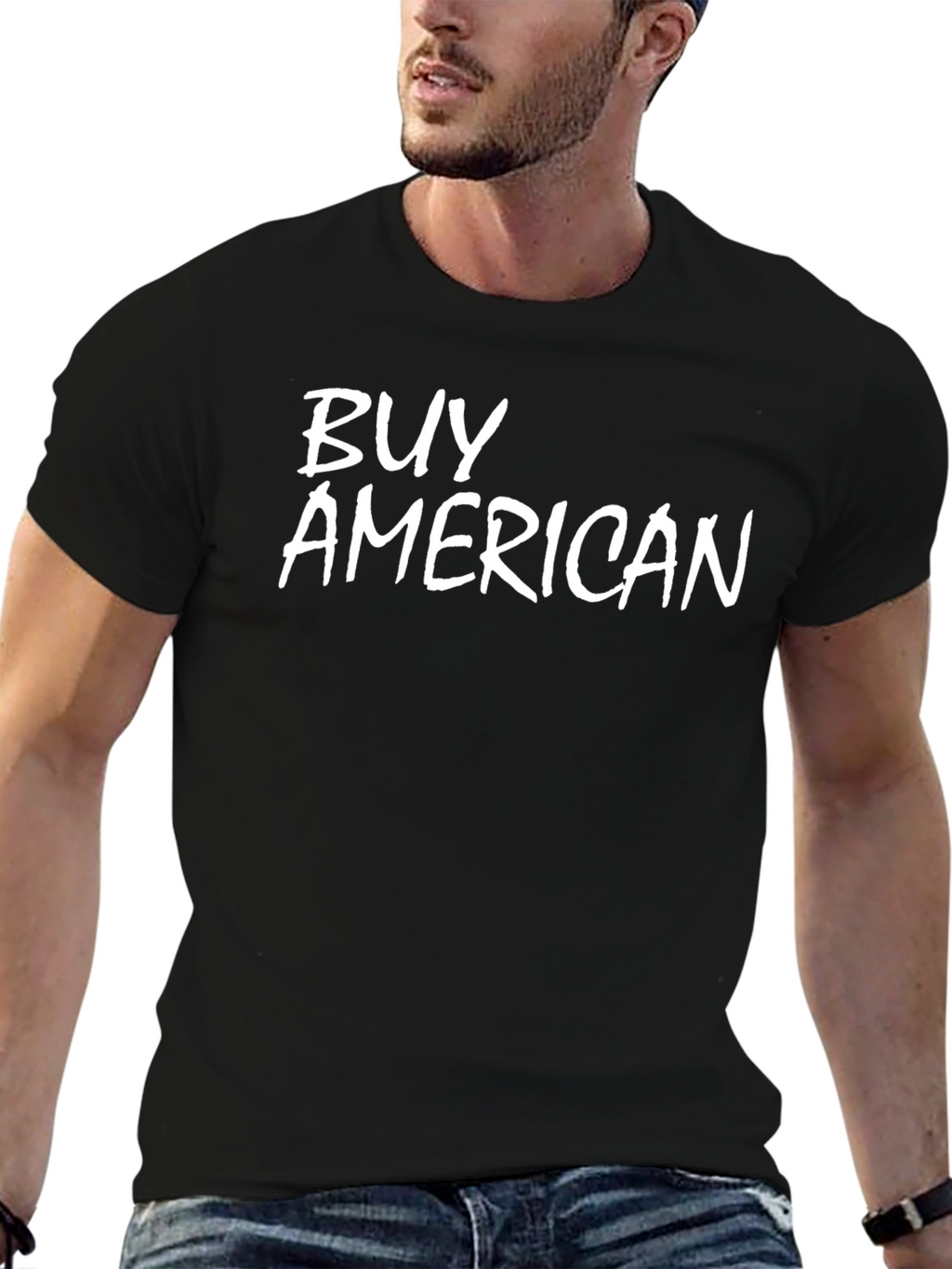 Buy American Graphic Tee - Patriotic Mens T-Shirt