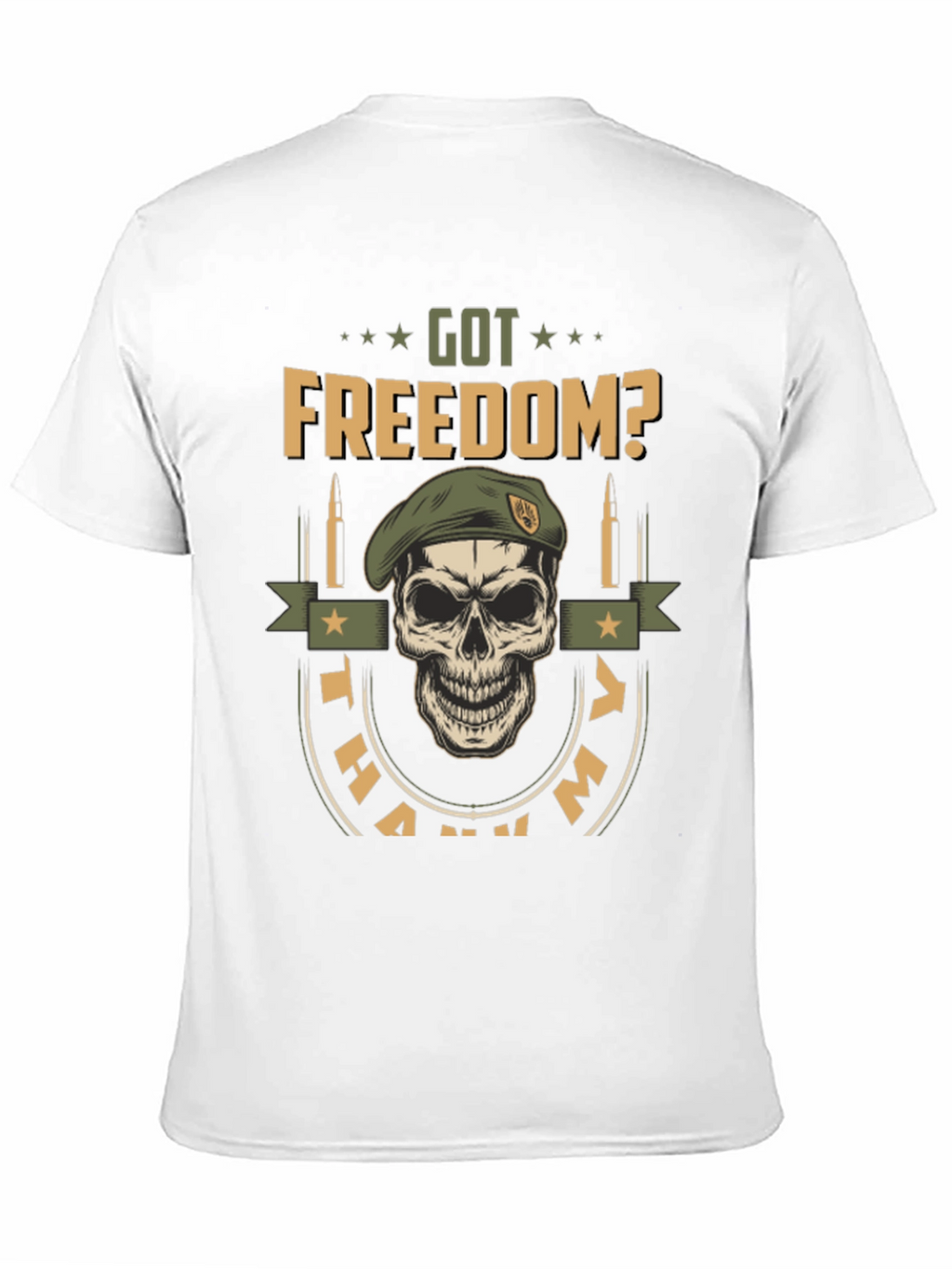 Got Freedom? Skull Graphic Tee - Military Tribute