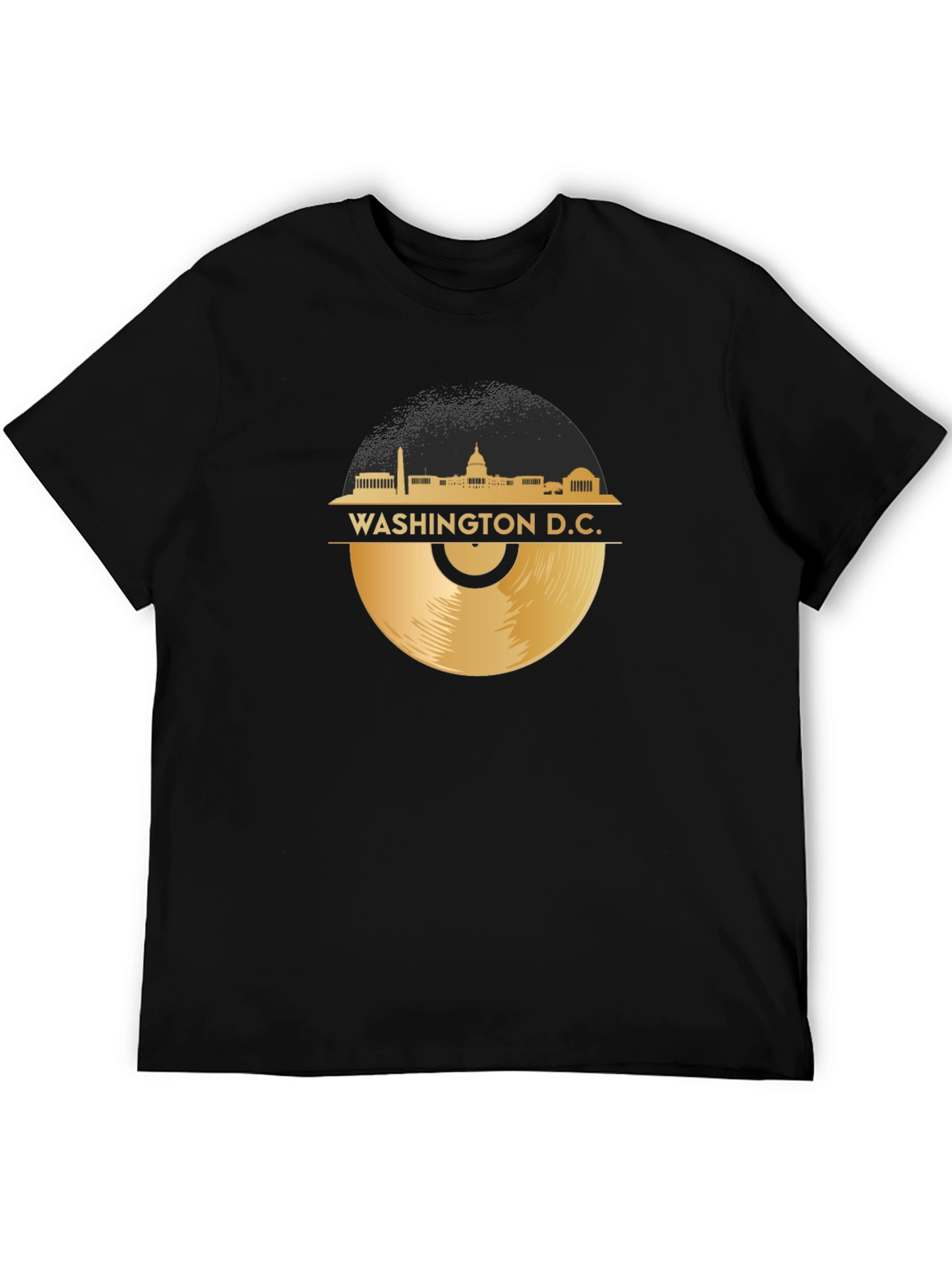 Washington D.C. Skyline Gold Record Graphic Tee