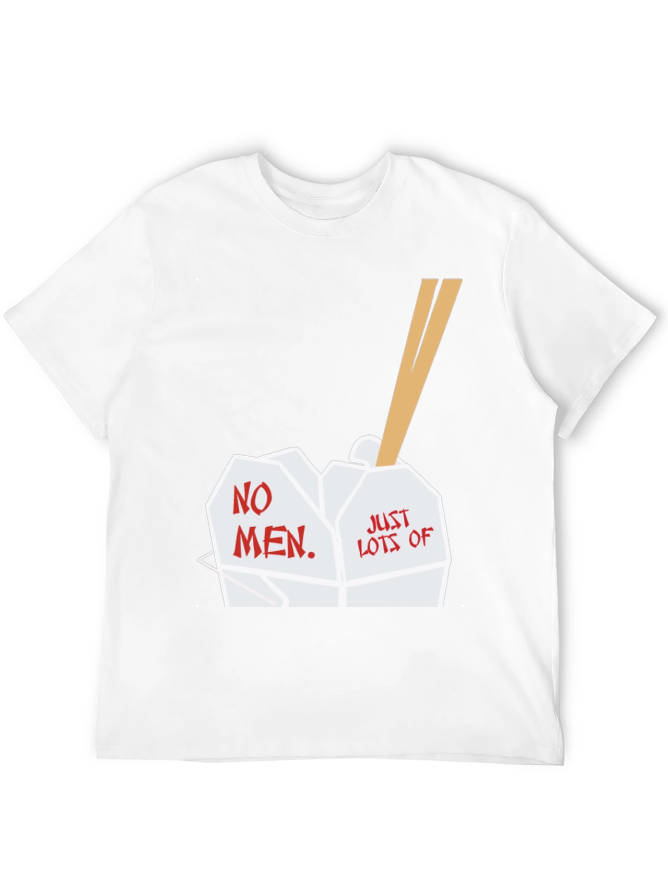 No Men Just Lots of Food Graphic T-Shirt