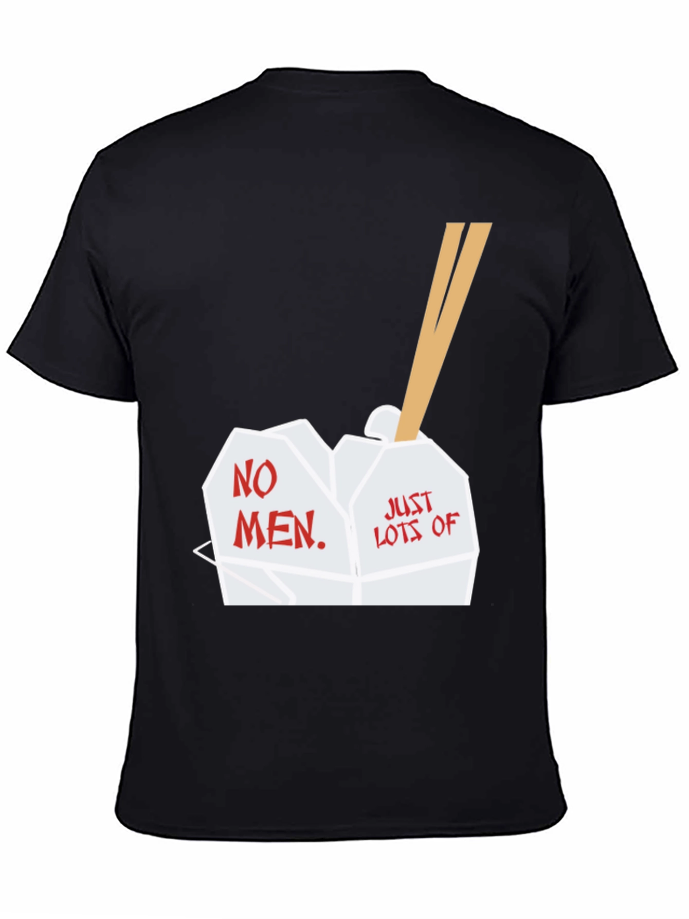 No Men Just Lots of Food Graphic T-Shirt