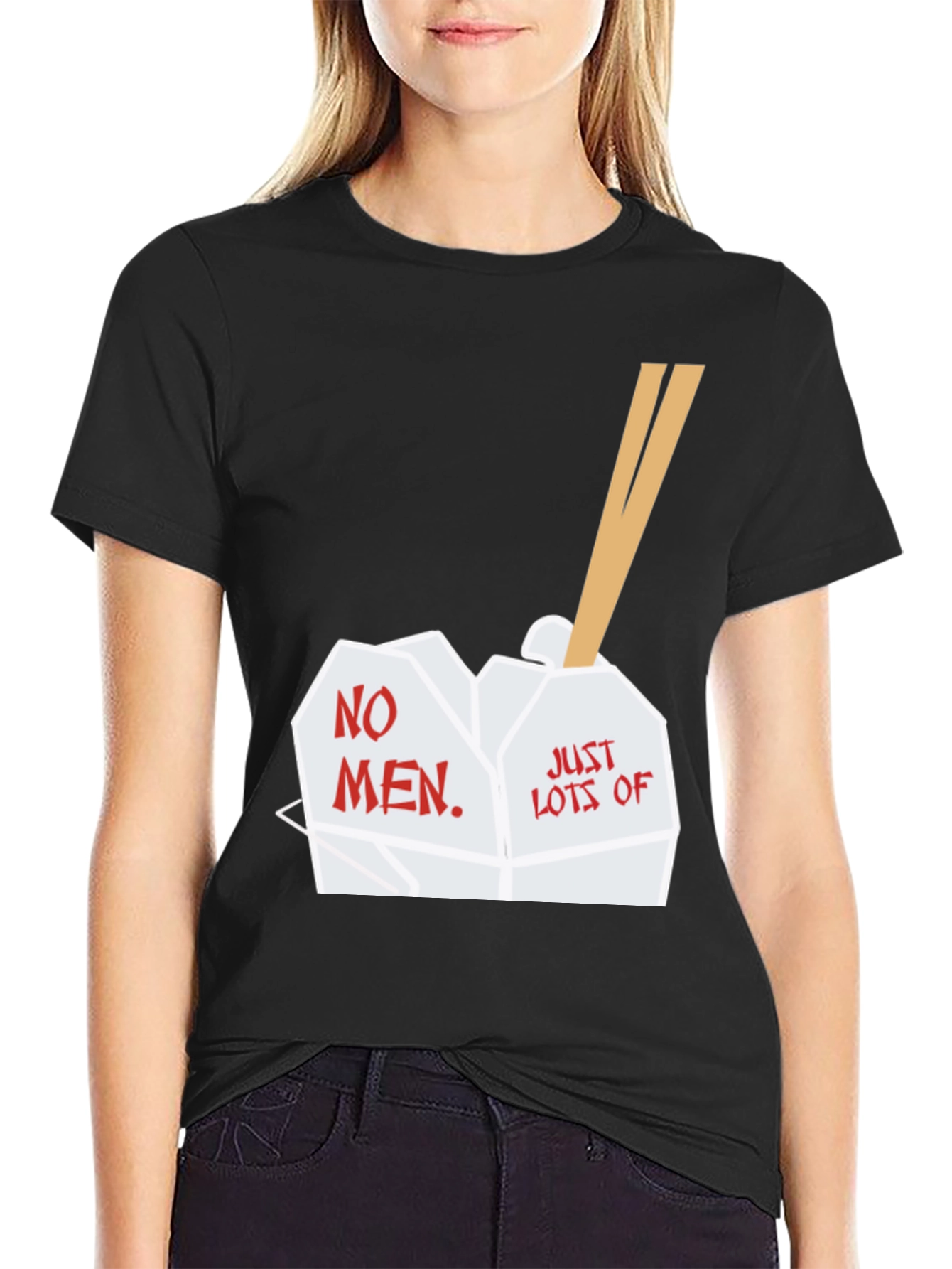 No Men Just Lots of Food Graphic T-Shirt