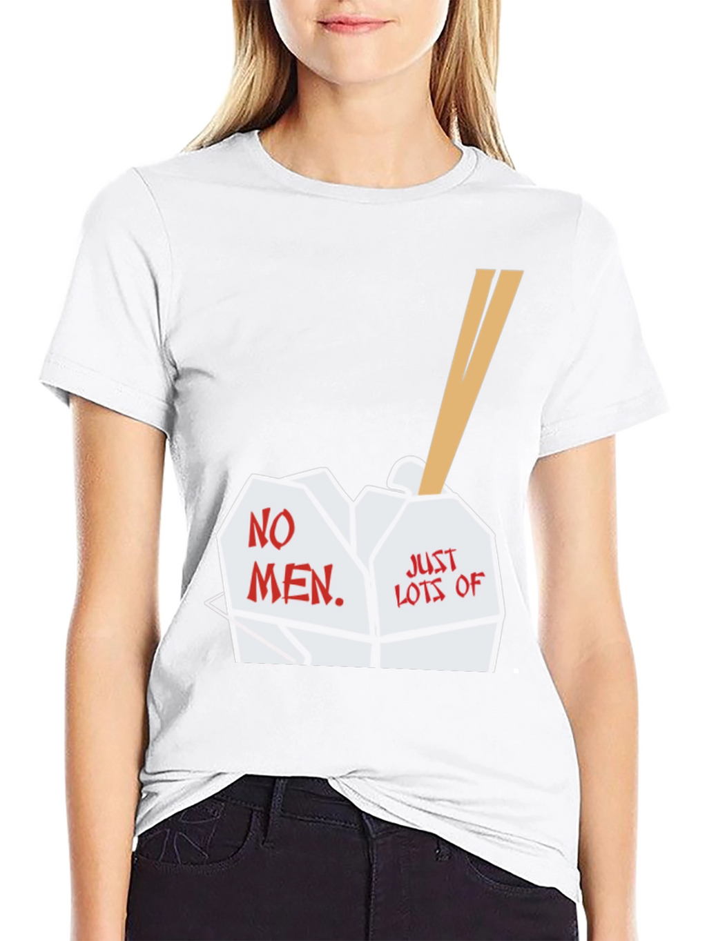 No Men Just Lots of Food Graphic T-Shirt