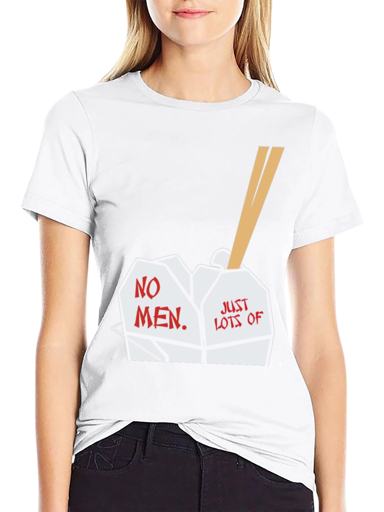 No Men Just Lots of Food Graphic T-Shirt