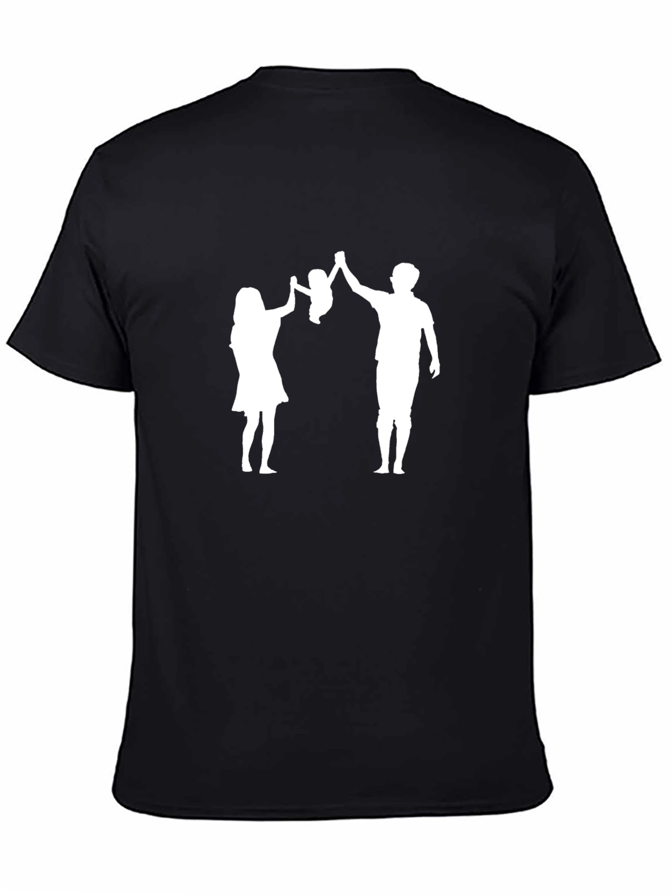 Family Silhouette T-Shirt - Dad Mom Baby