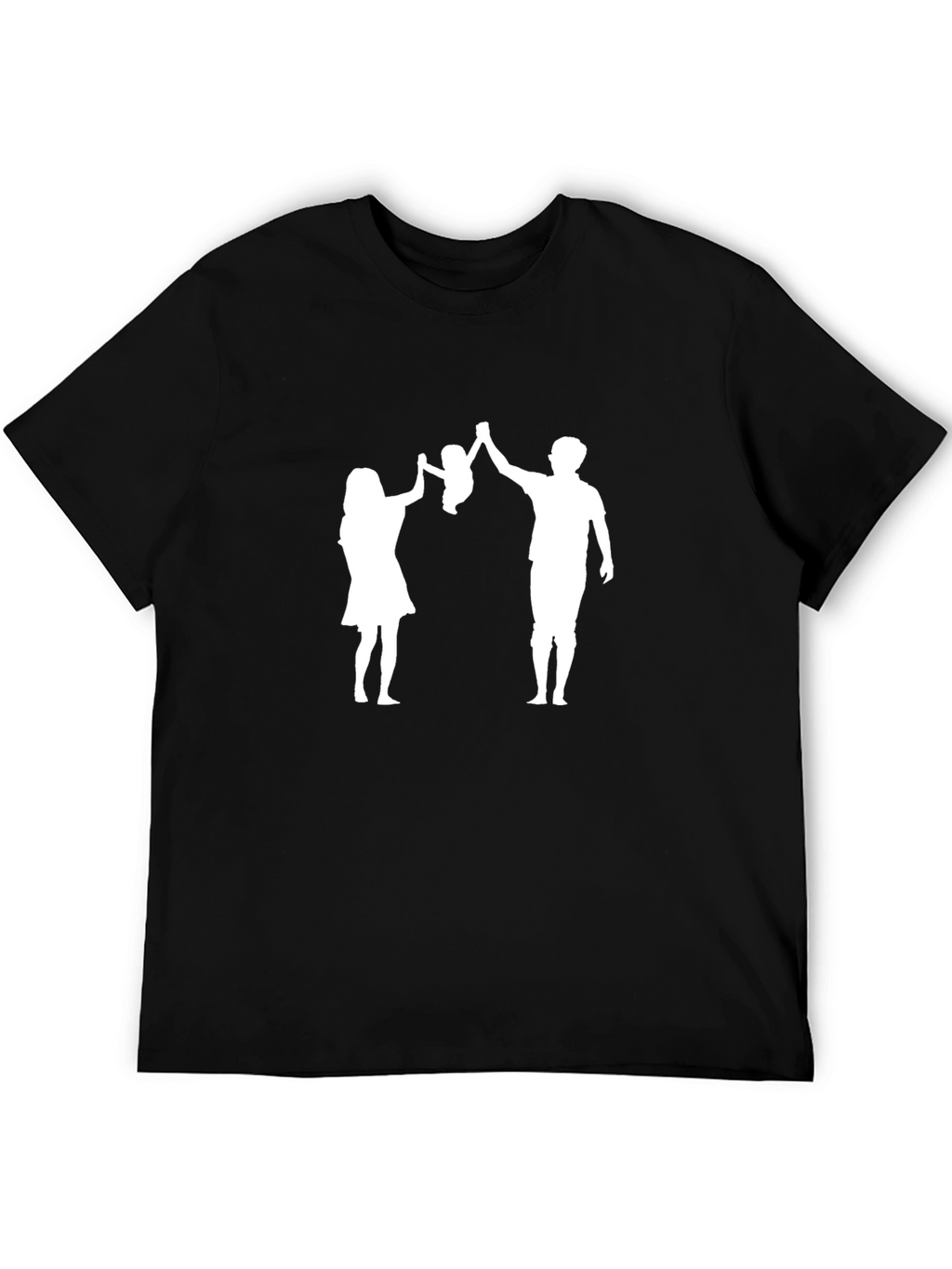 Family Silhouette T-Shirt - Dad Mom Baby