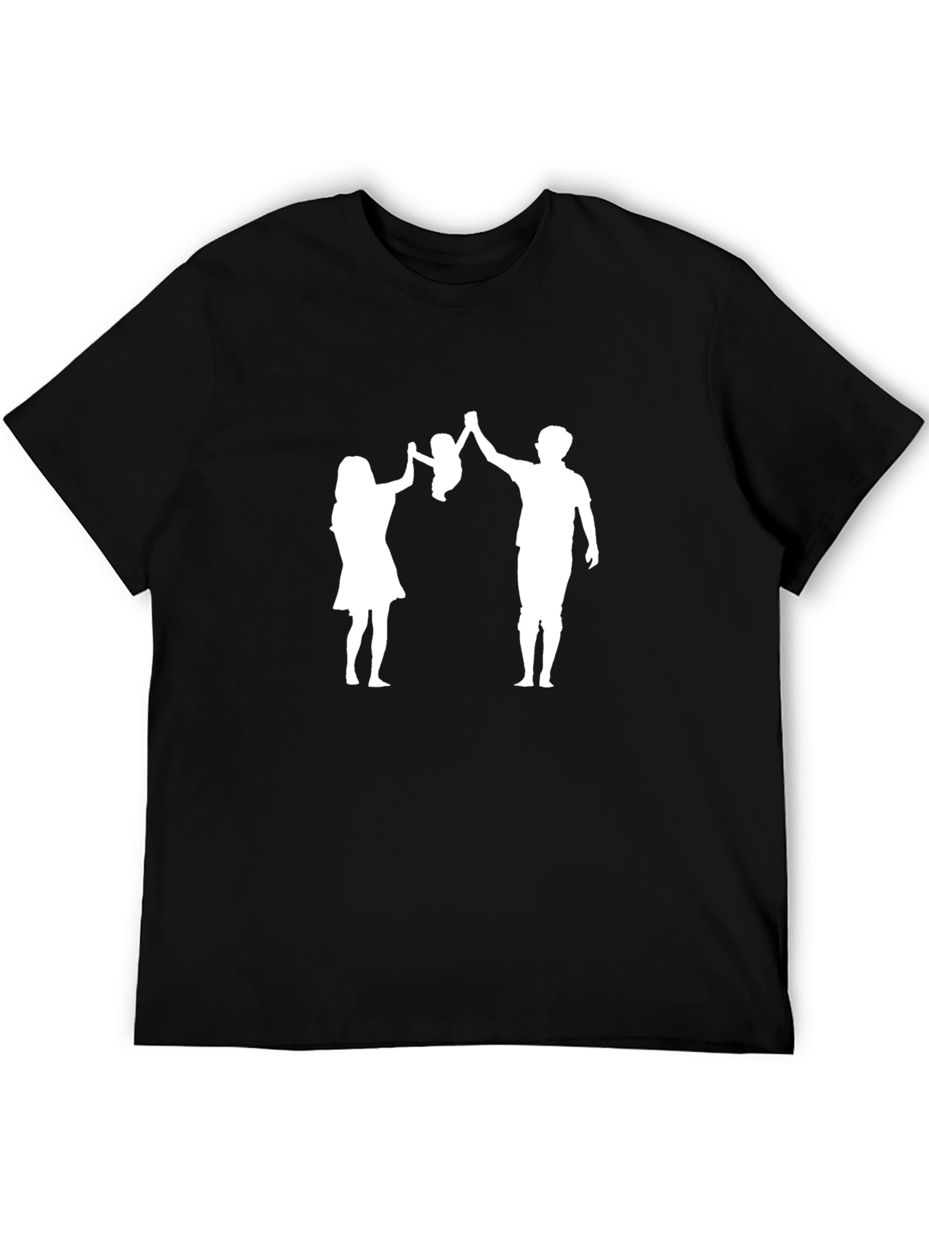 Family Silhouette T-Shirt - Dad Mom Baby