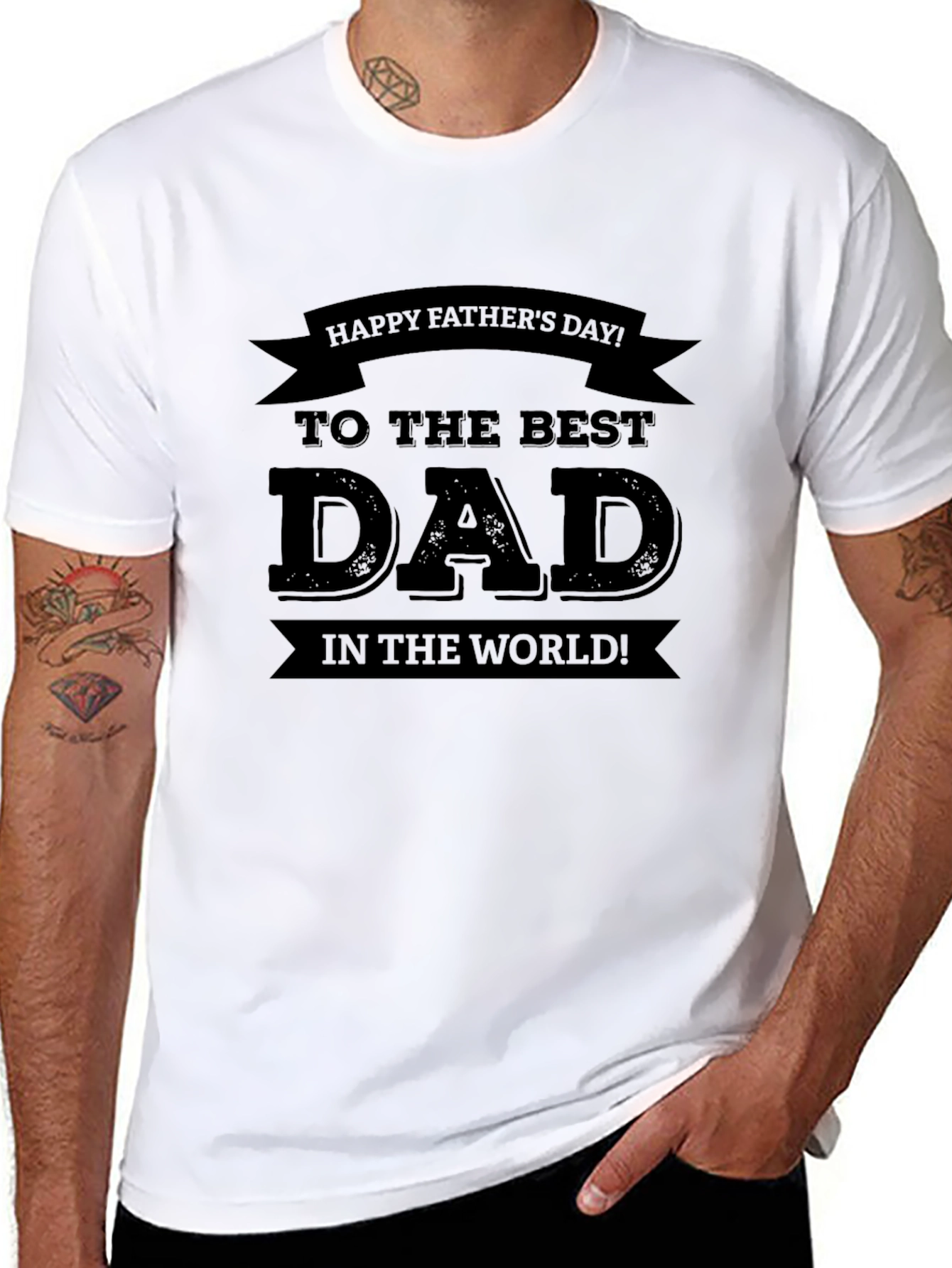 Best Dad Ever Black T-Shirt - Fathers Day Gift