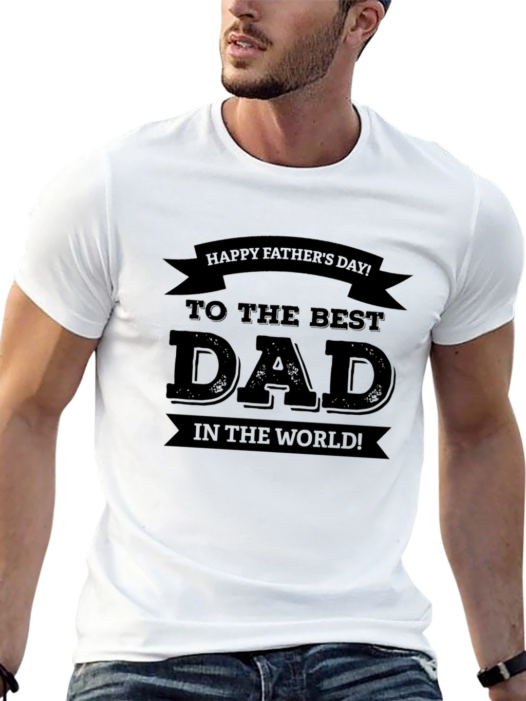 Best Dad Ever Black T-Shirt - Fathers Day Gift