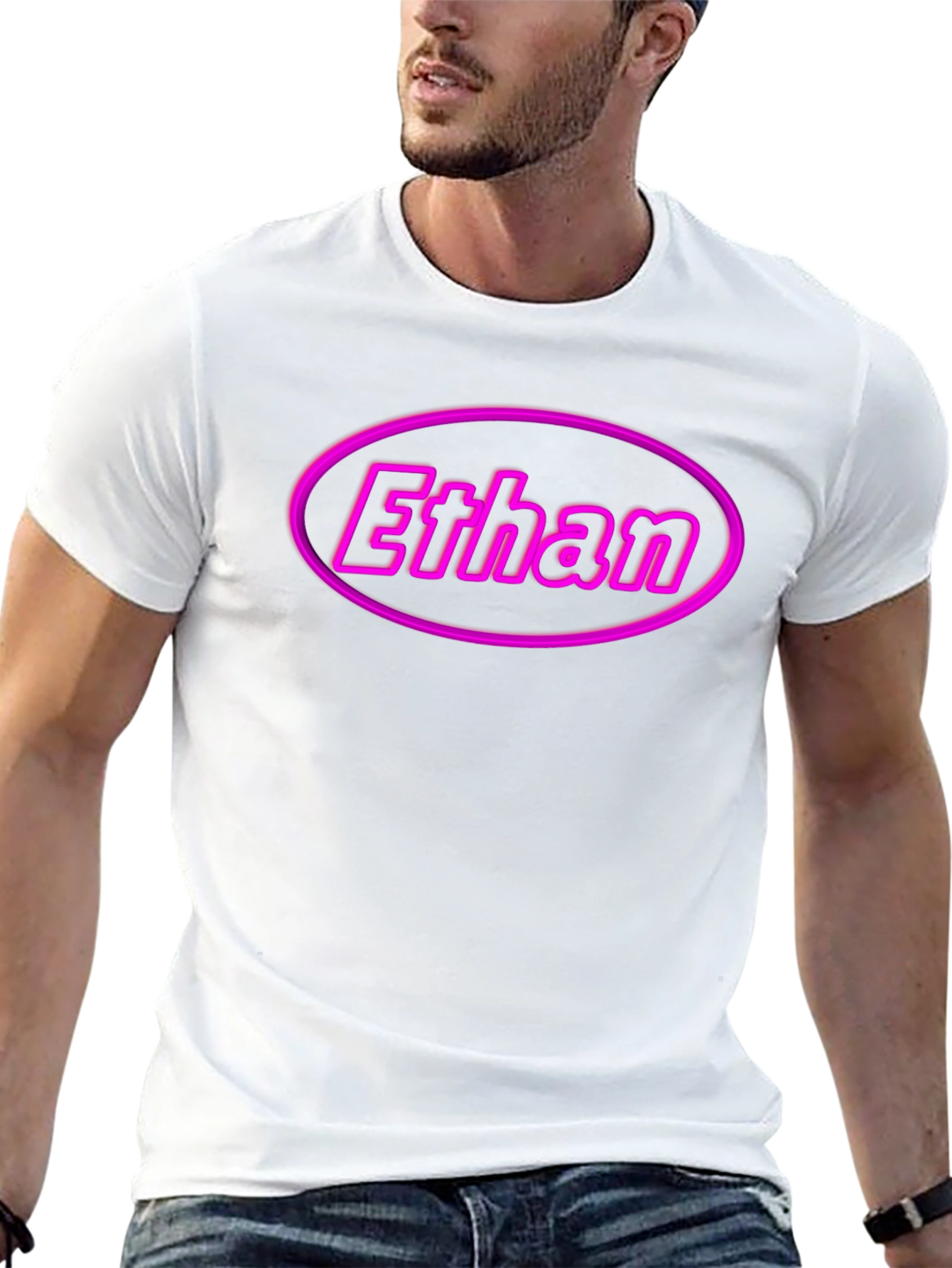 Ethan Custom Name Black T-Shirt