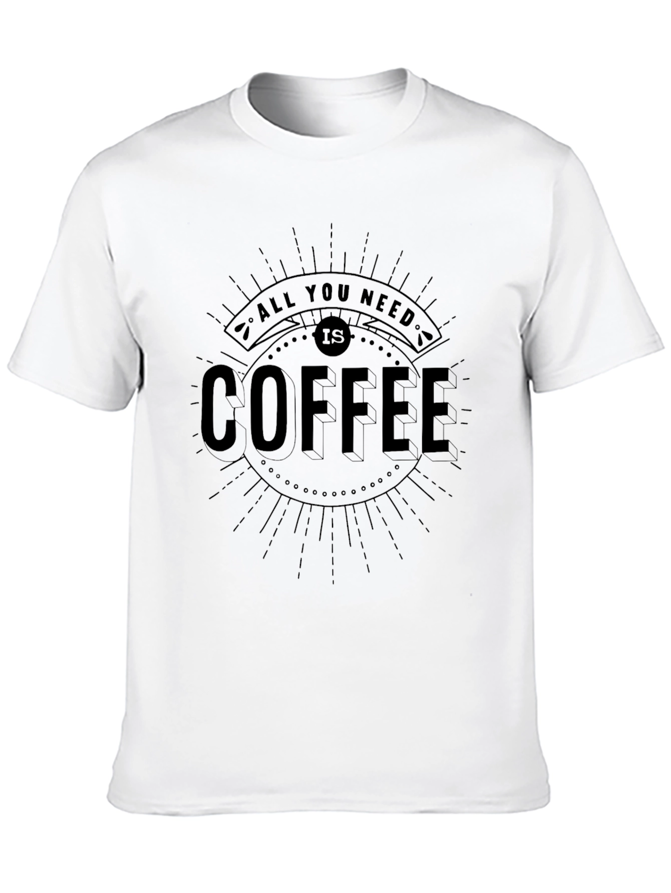 All You Need Is Coffee Graphic Tee - Black