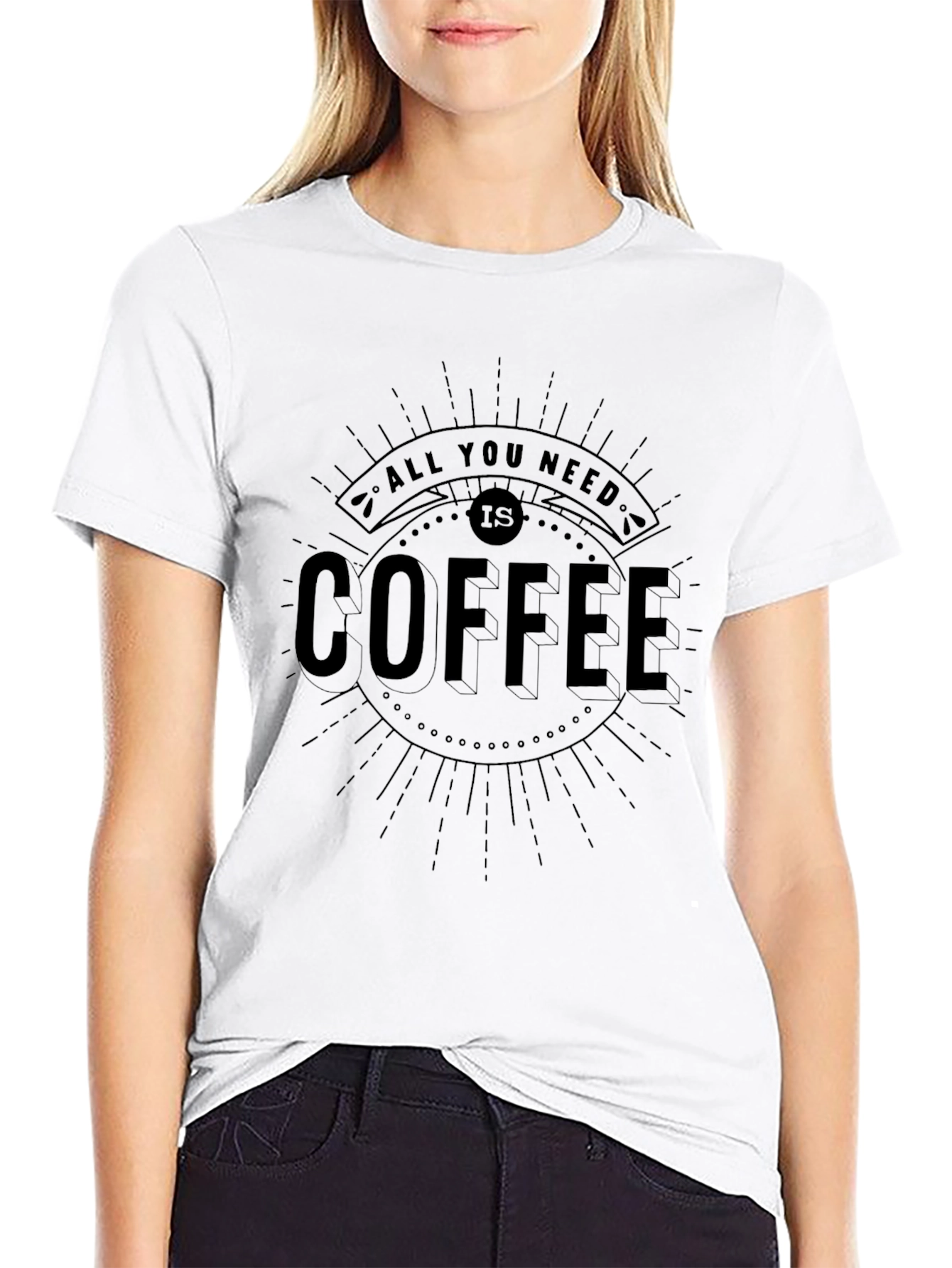 All You Need Is Coffee Graphic Tee - Black