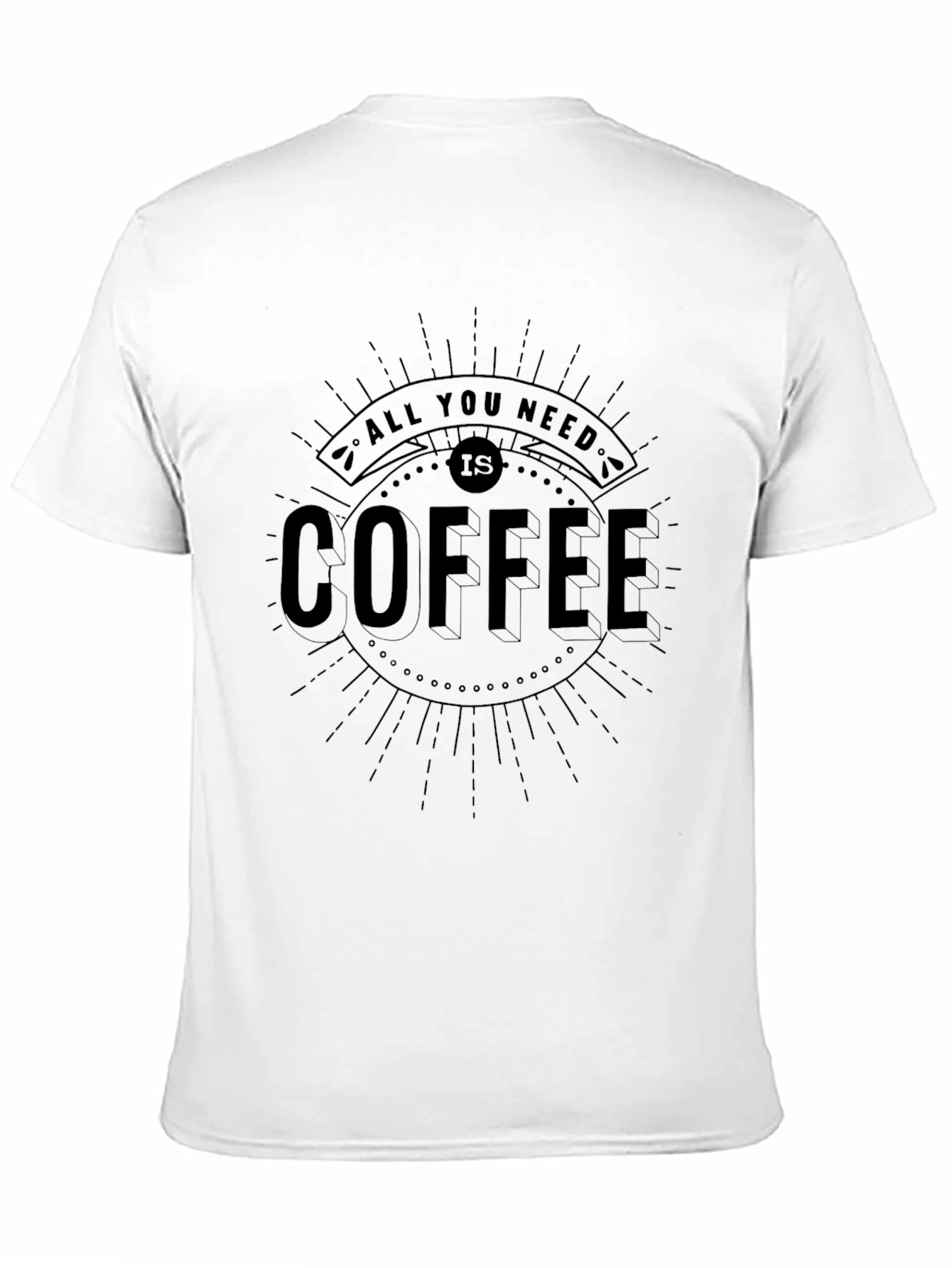All You Need Is Coffee Graphic Tee - Black