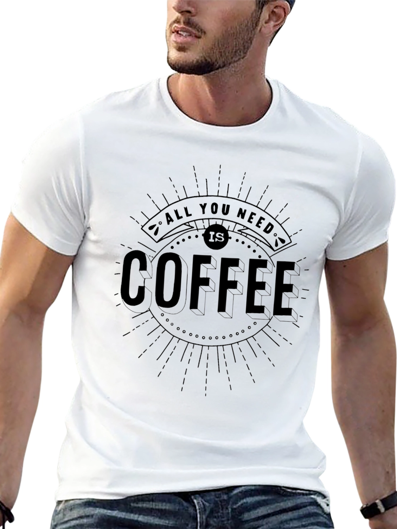 All You Need Is Coffee Graphic Tee - Black