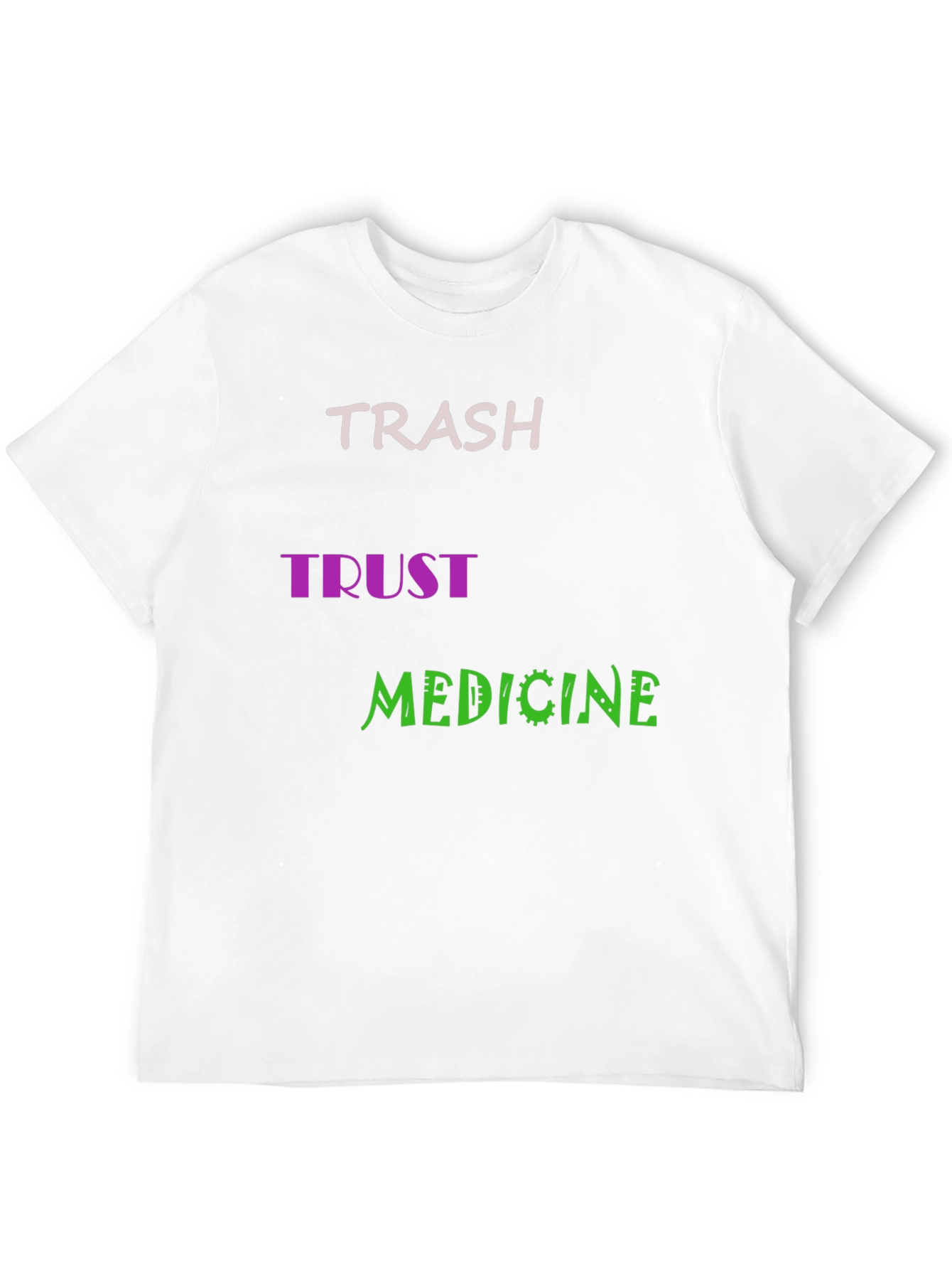 Trash Trust Medicine Mens Black Graphic Tee