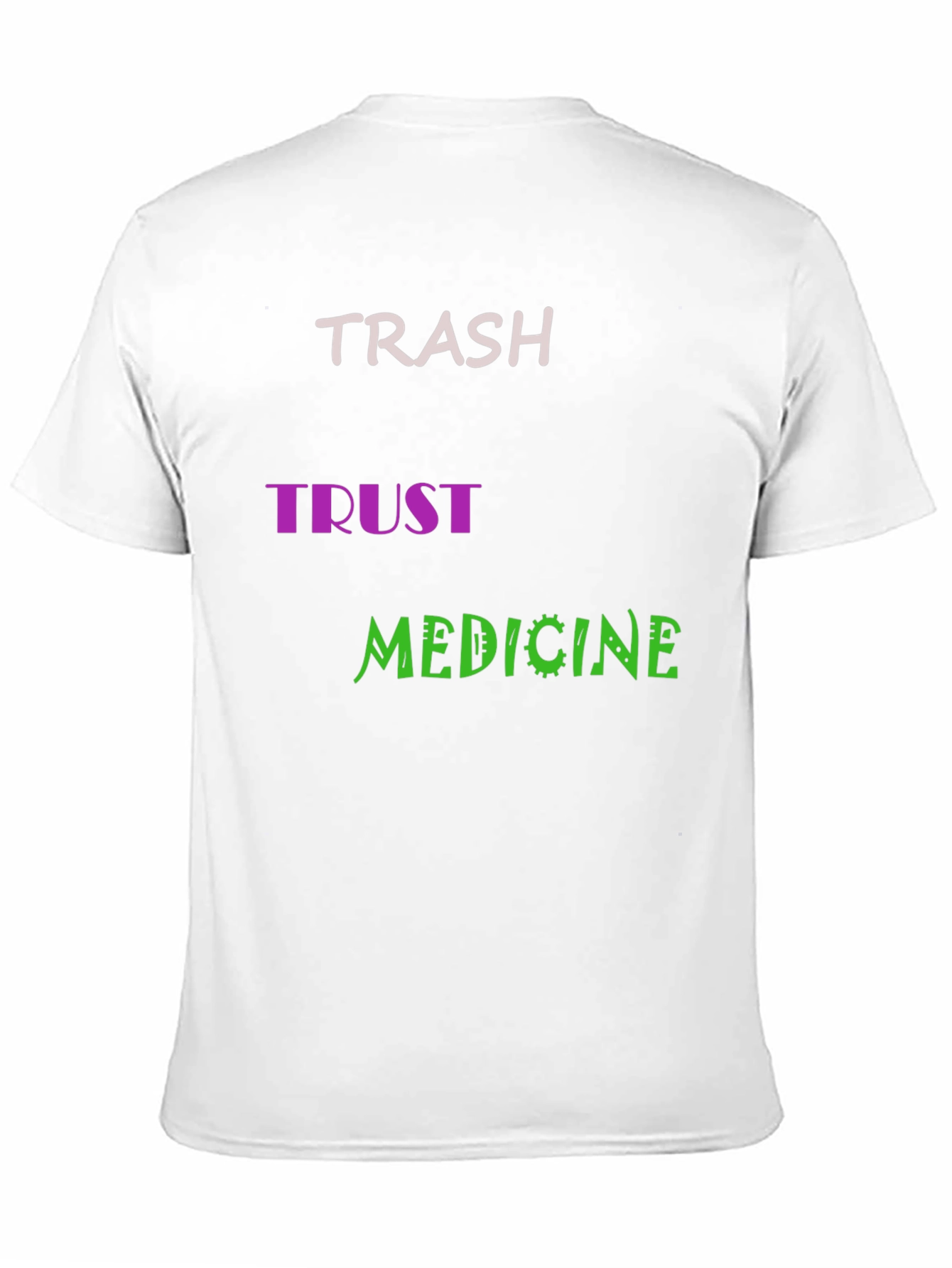 Trash Trust Medicine Mens Black Graphic Tee