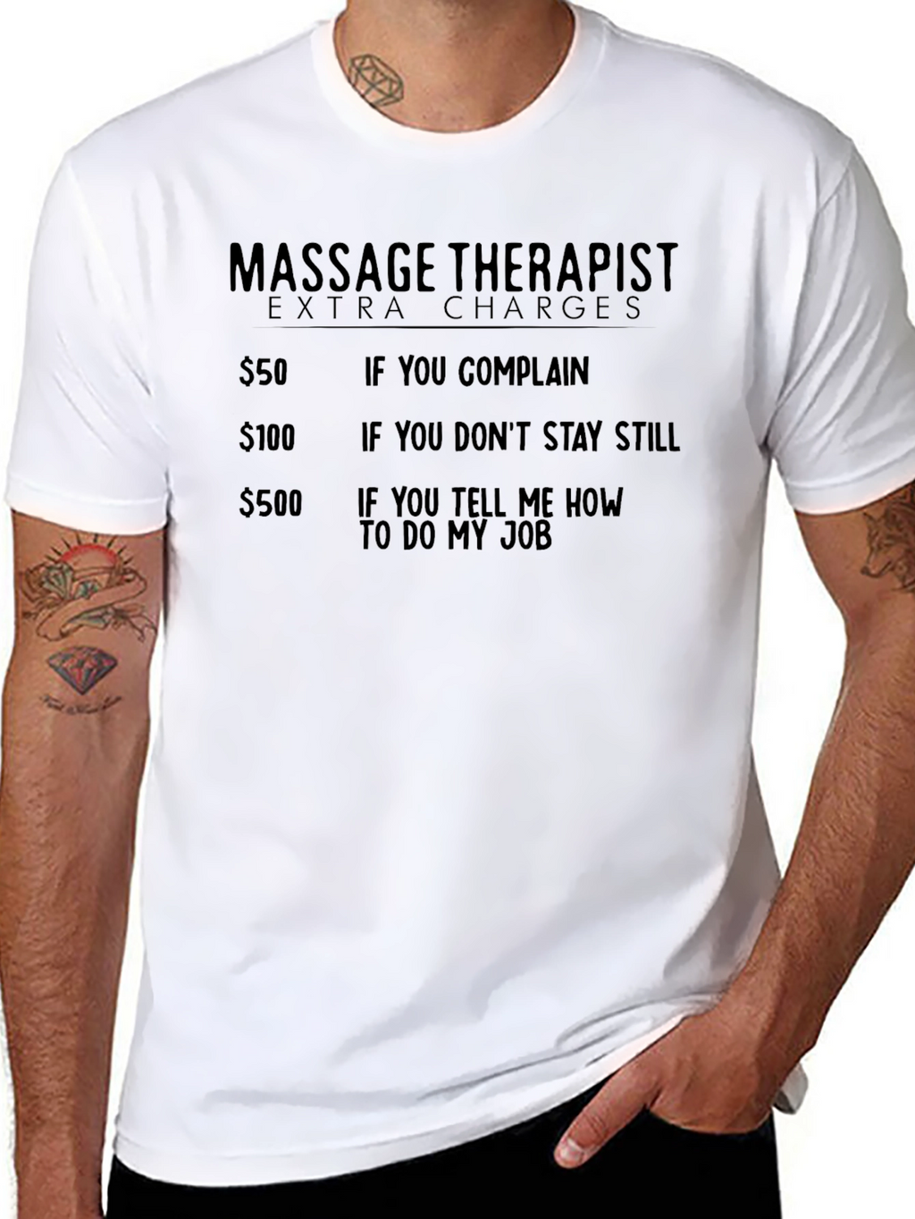 Massage Therapist Extra Charges Graphic Tee