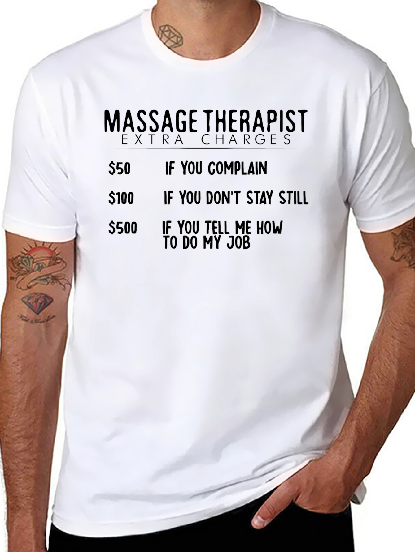 Massage Therapist Extra Charges Graphic Tee