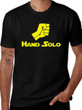 Hand Solo T-Shirt - Black Crew Neck Tee