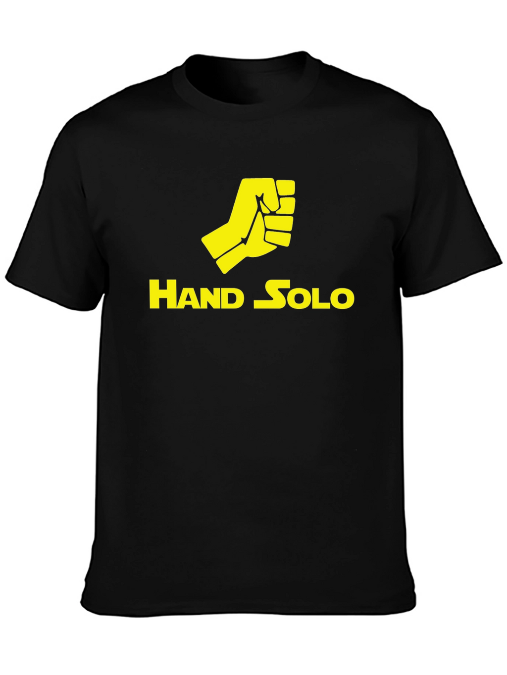 Hand Solo T-Shirt - Black Crew Neck Tee