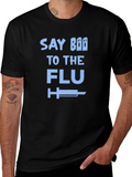 Say Boo To The Flu Black T-Shirt