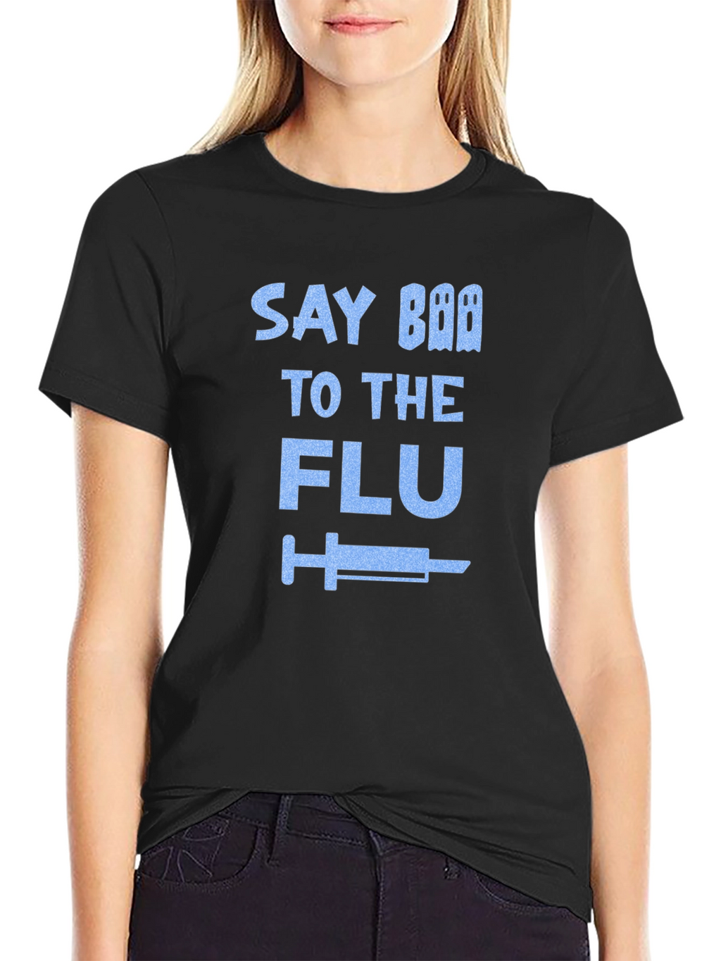 Say Boo To The Flu Black T-Shirt
