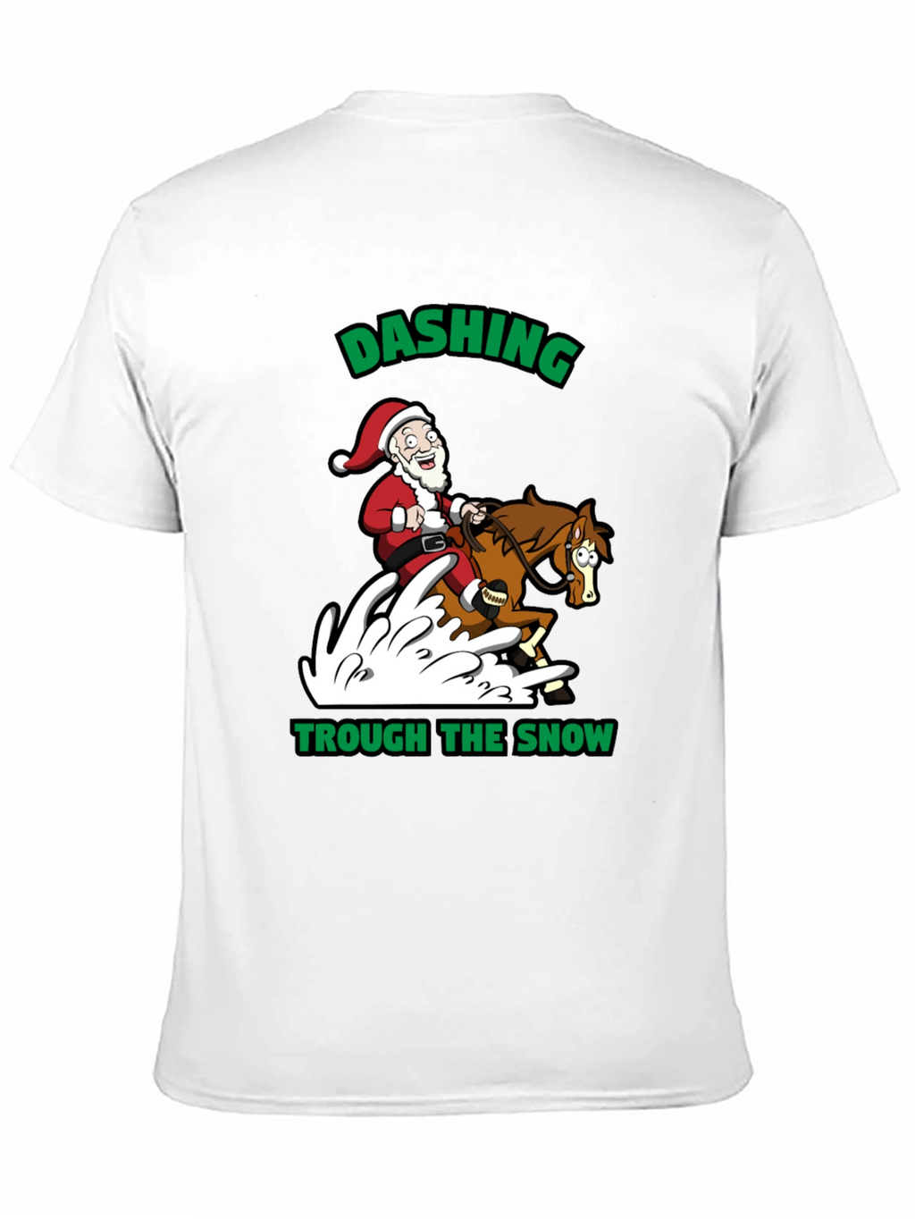 Dashing Through the Snow Santa T-Shirt