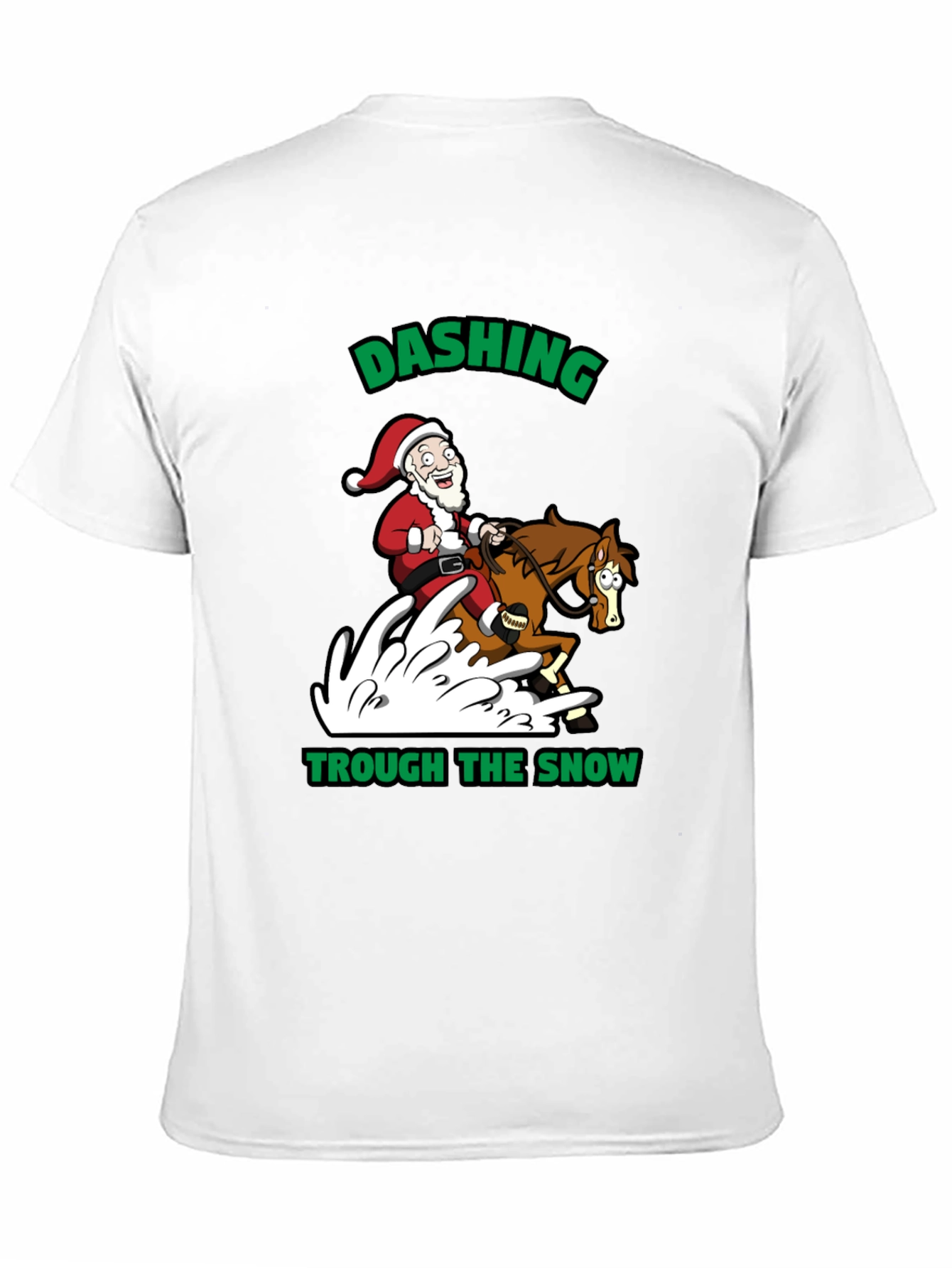 Dashing Through the Snow Santa T-Shirt