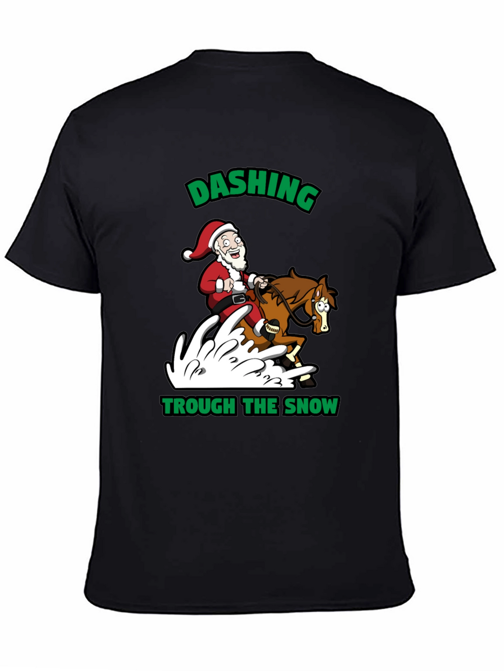 Dashing Through the Snow Santa T-Shirt