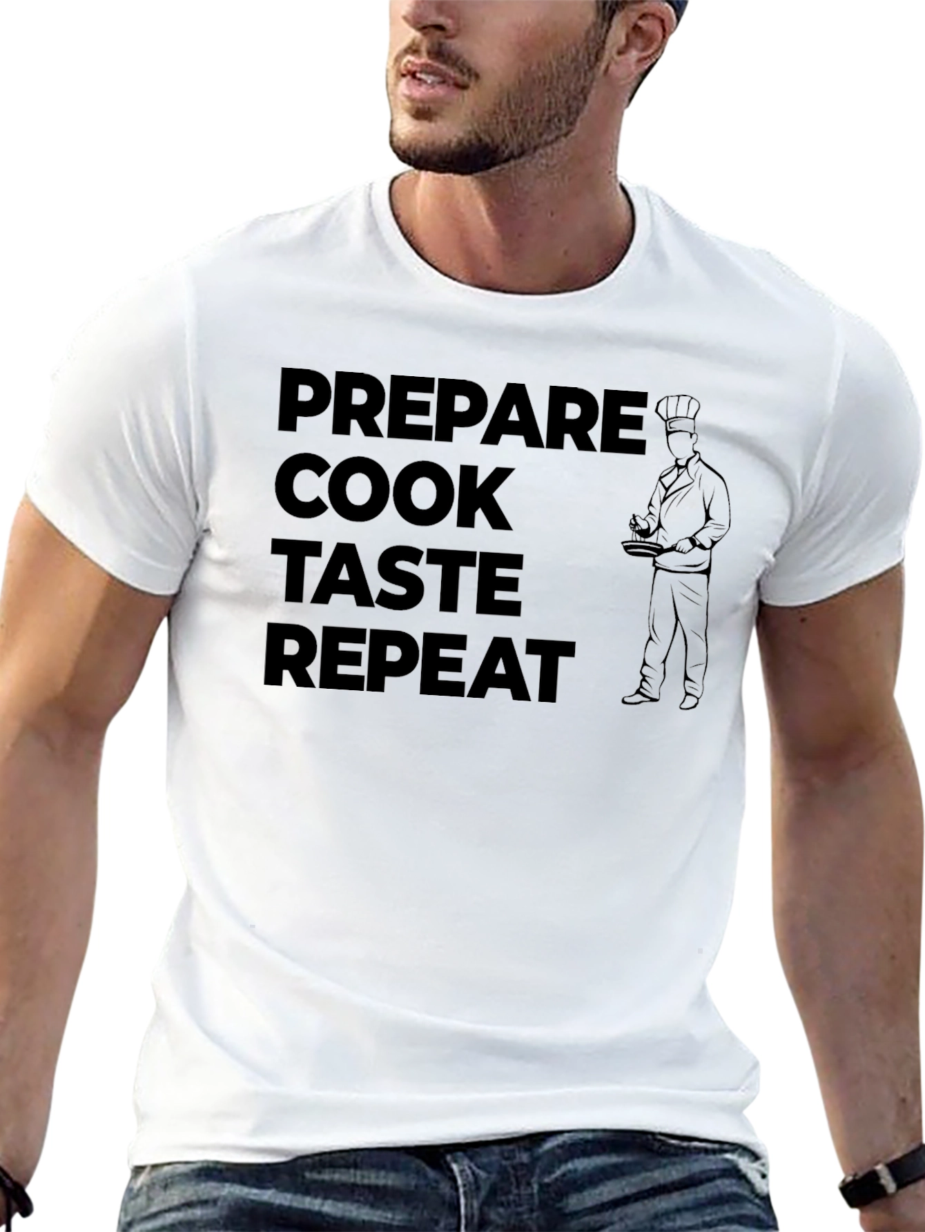 Prepare Cook Taste Repeat Chef T-Shirt