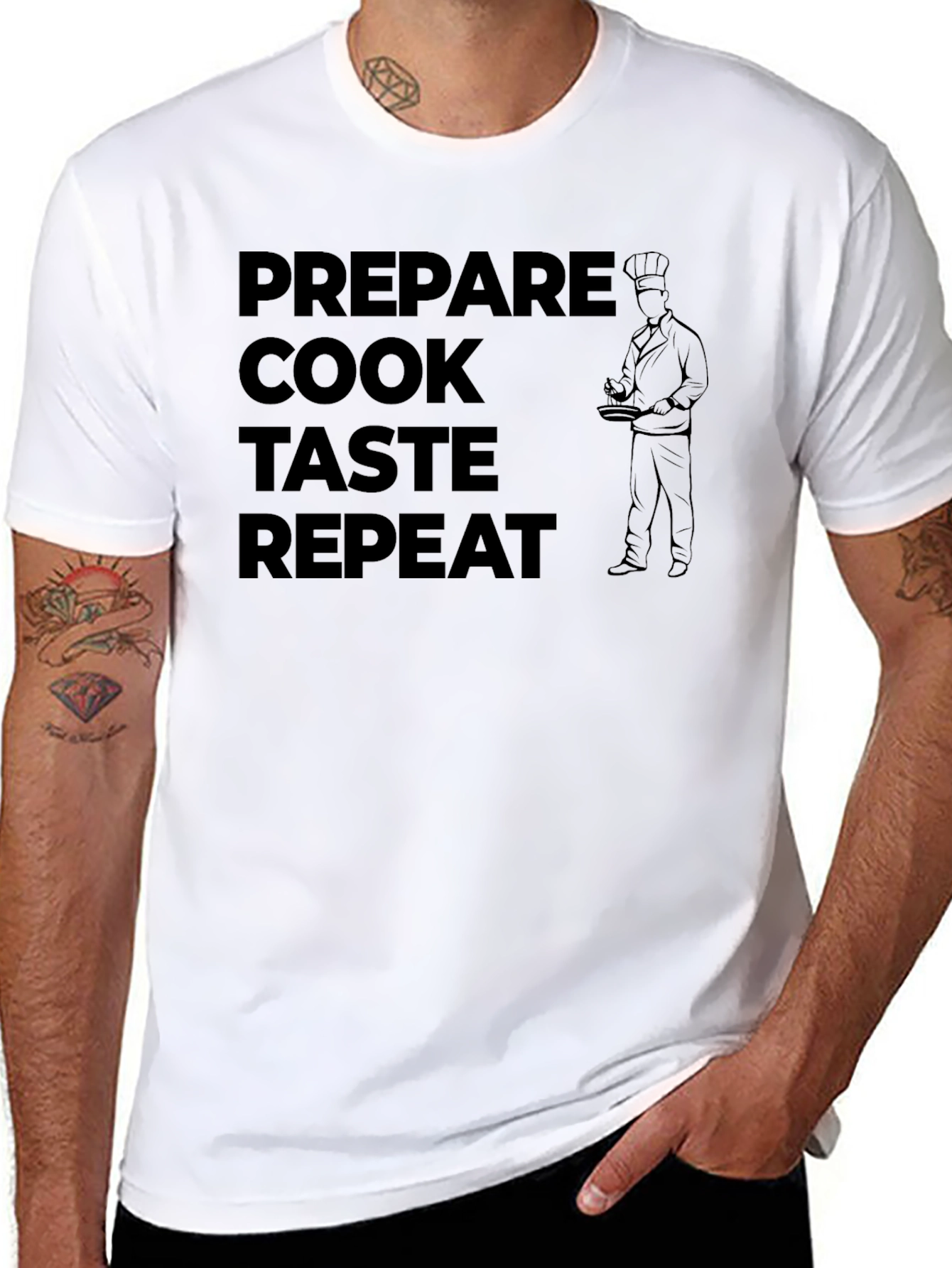 Prepare Cook Taste Repeat Chef T-Shirt
