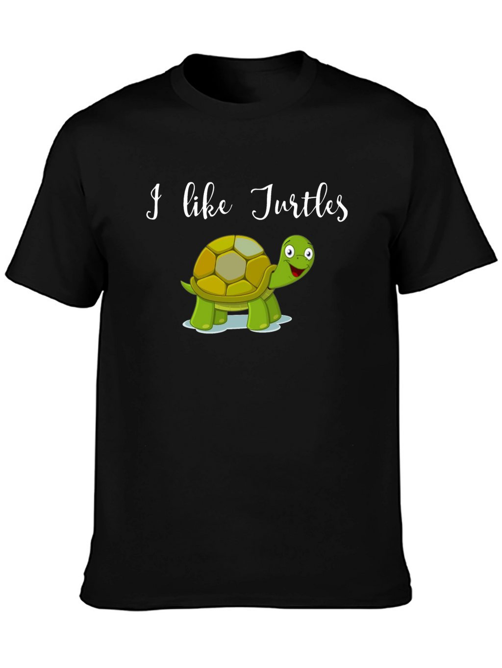 I Like Turtles Black Graphic Tee