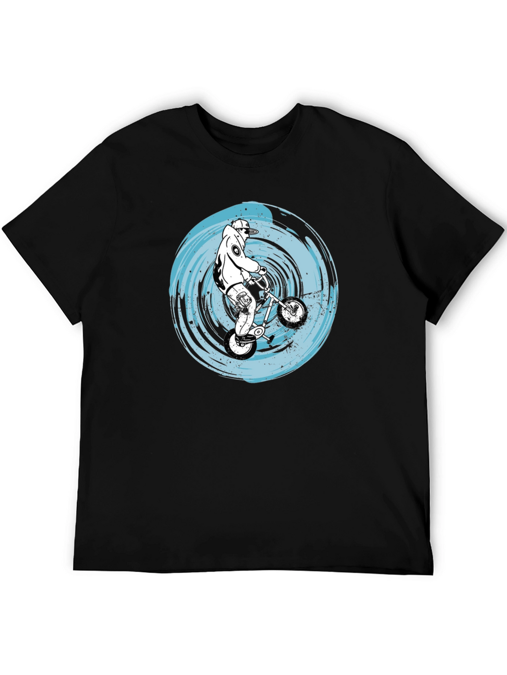 BMX Rider Graphic Tee - Black Cotton Comfort