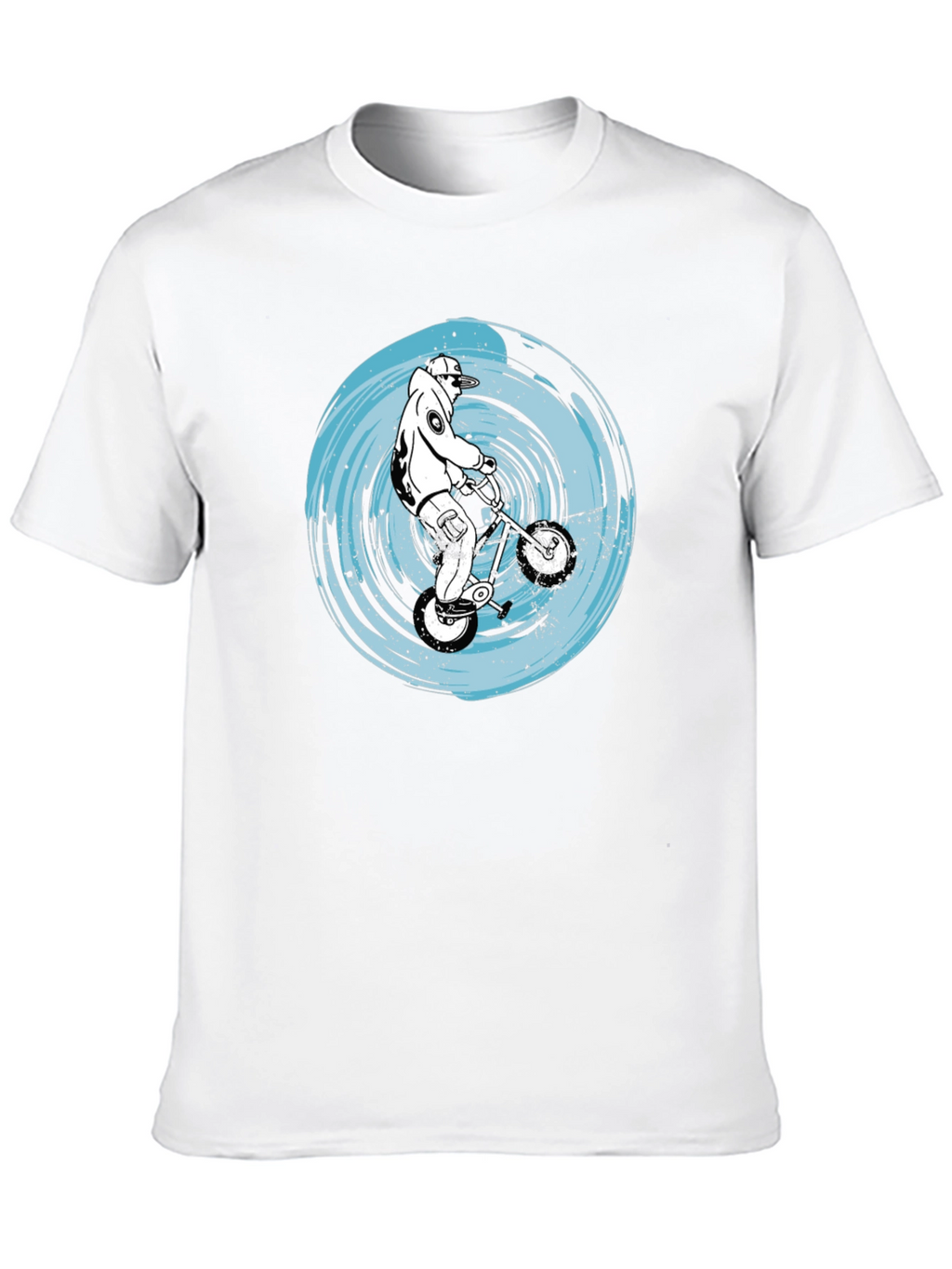 BMX Rider Graphic Tee - Black Cotton Comfort